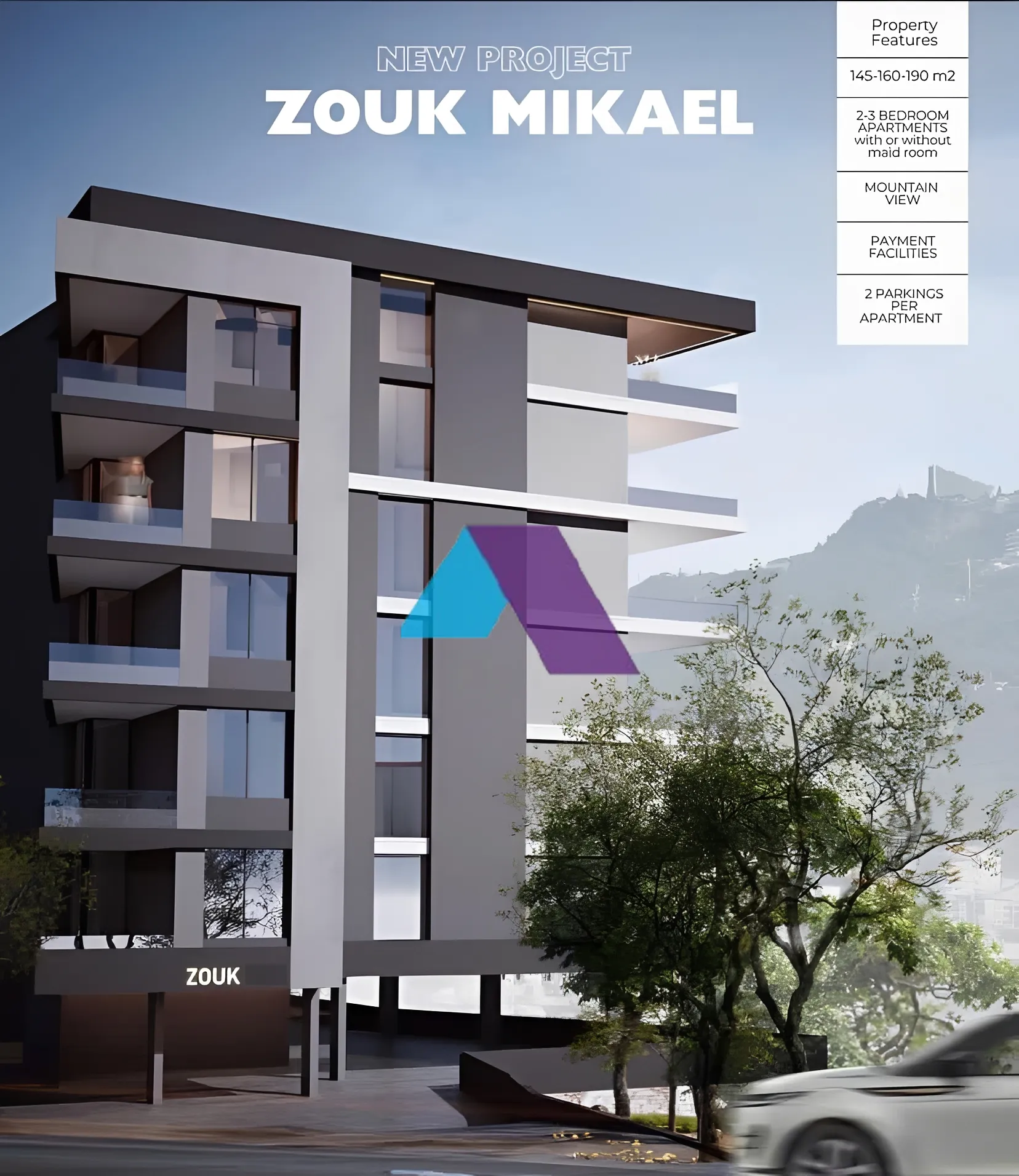 Apartment for Sale in Zouk Mikael - 3 bed, 3 bath