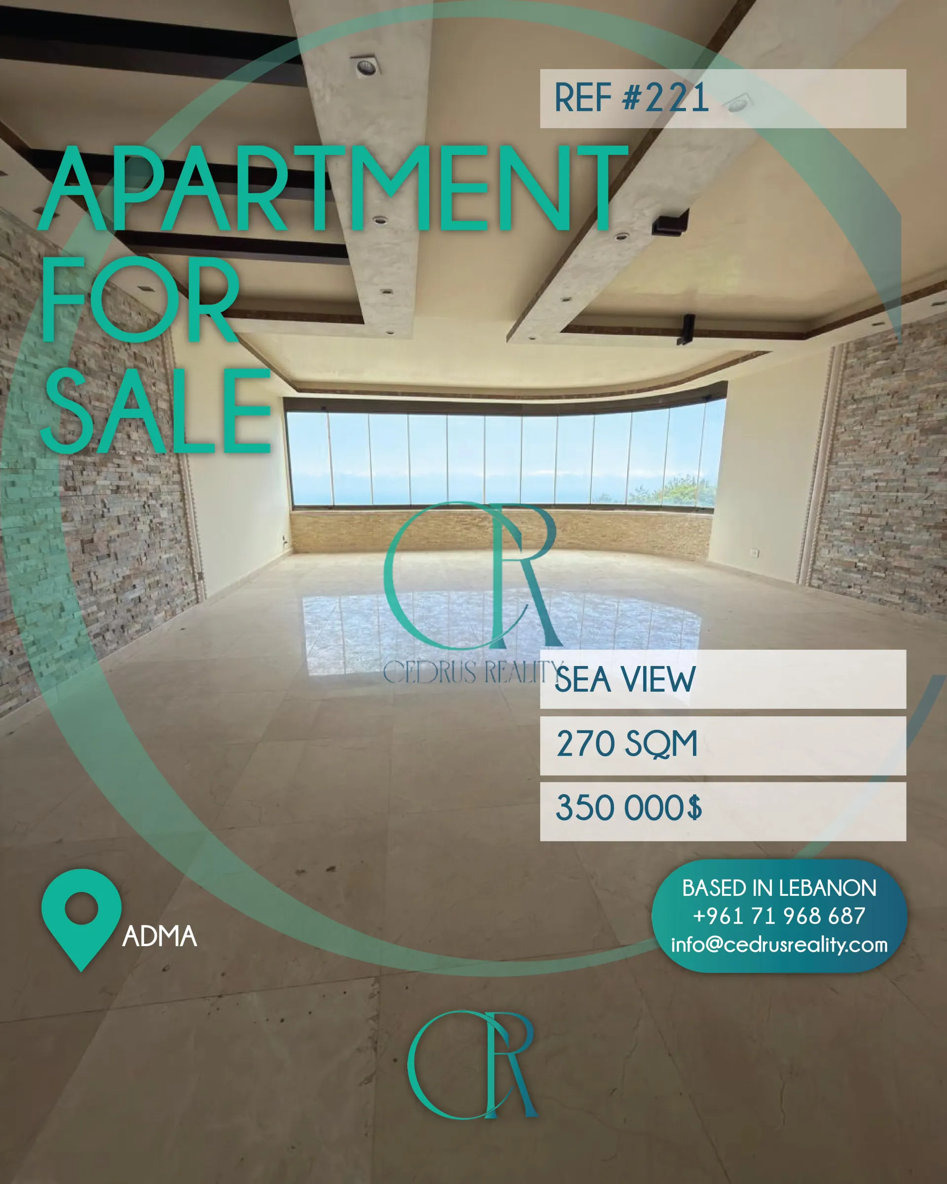 Apartment for sale in Adma w Dafnah, Lebanon