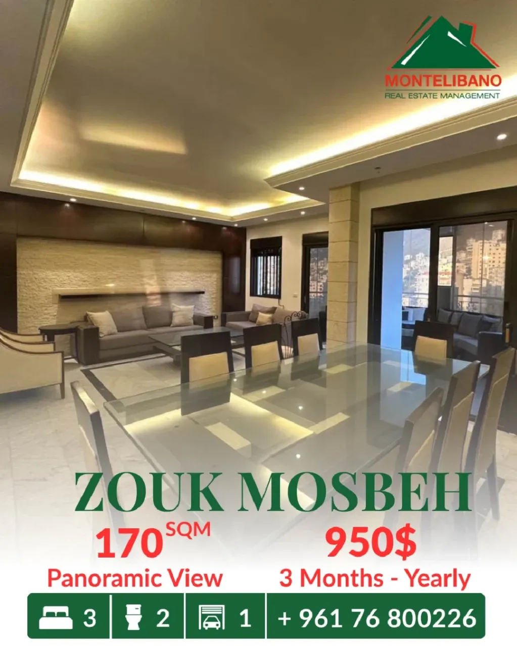 Apartment for rent in Zouk Mosbeh, Lebanon