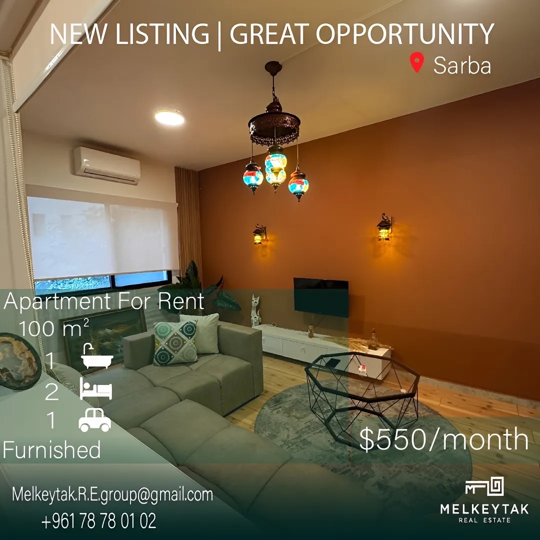 Apartment for rent in Sarba, jounieh, lebanon