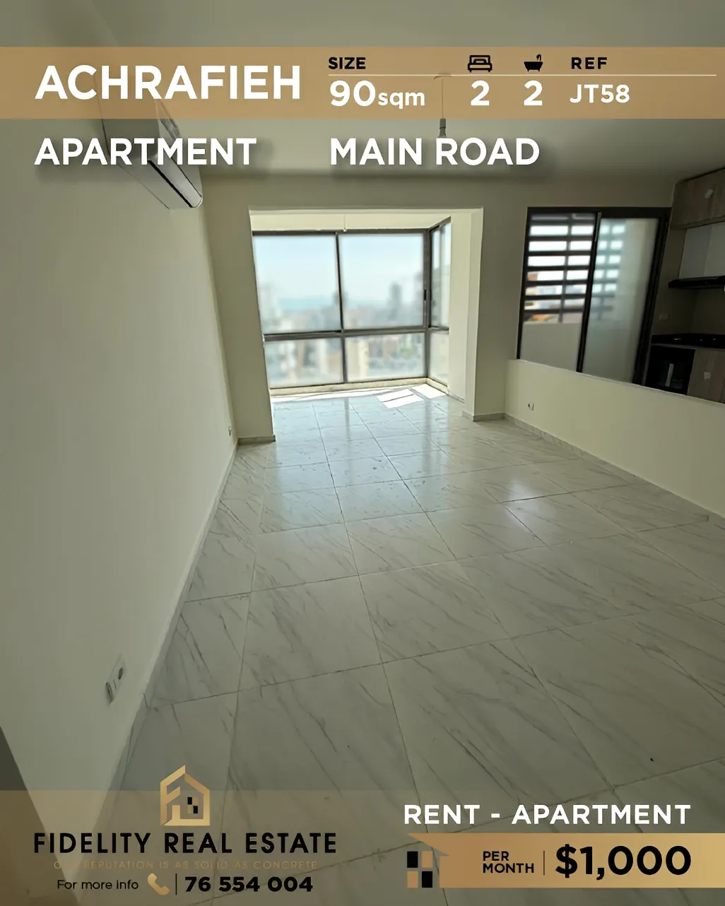 Apartment for rent in Achrafieh, Beirut, Lebanon