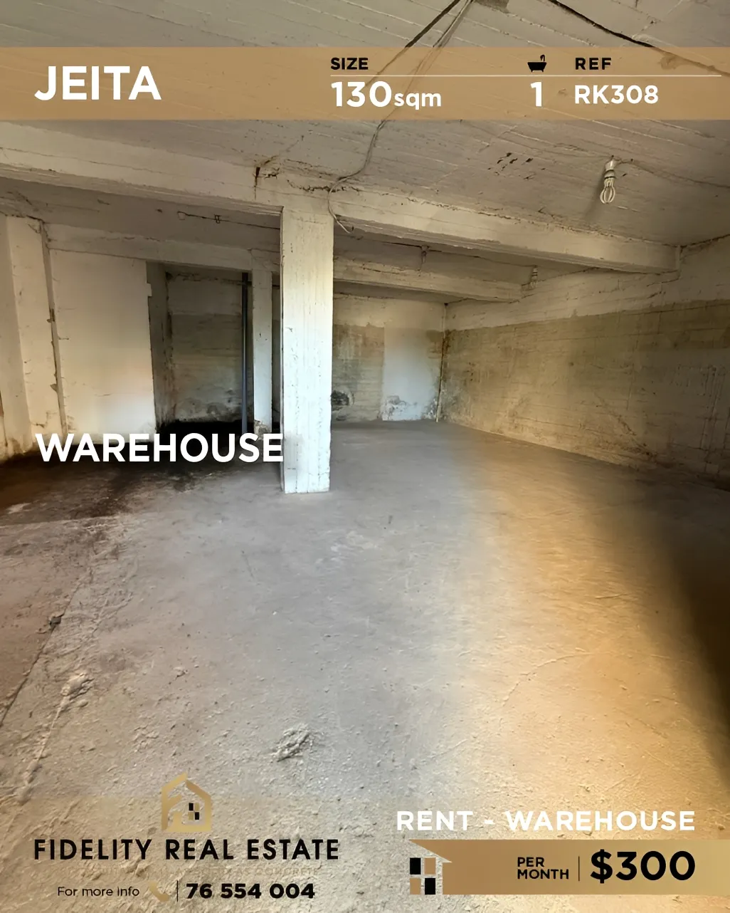 Warehouse for rent in Jeita, Lebanon