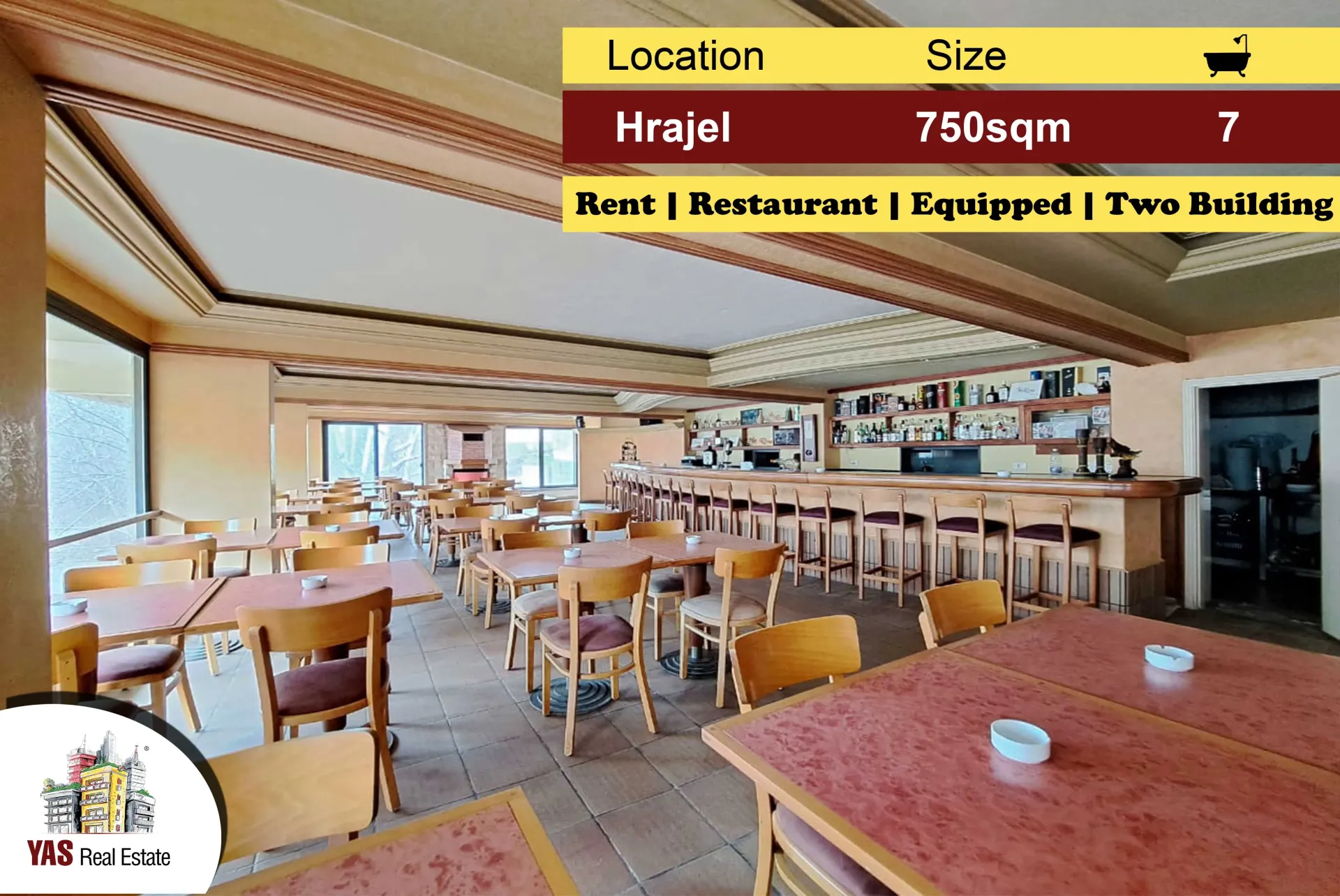 Restaurant for rent in Hrajel