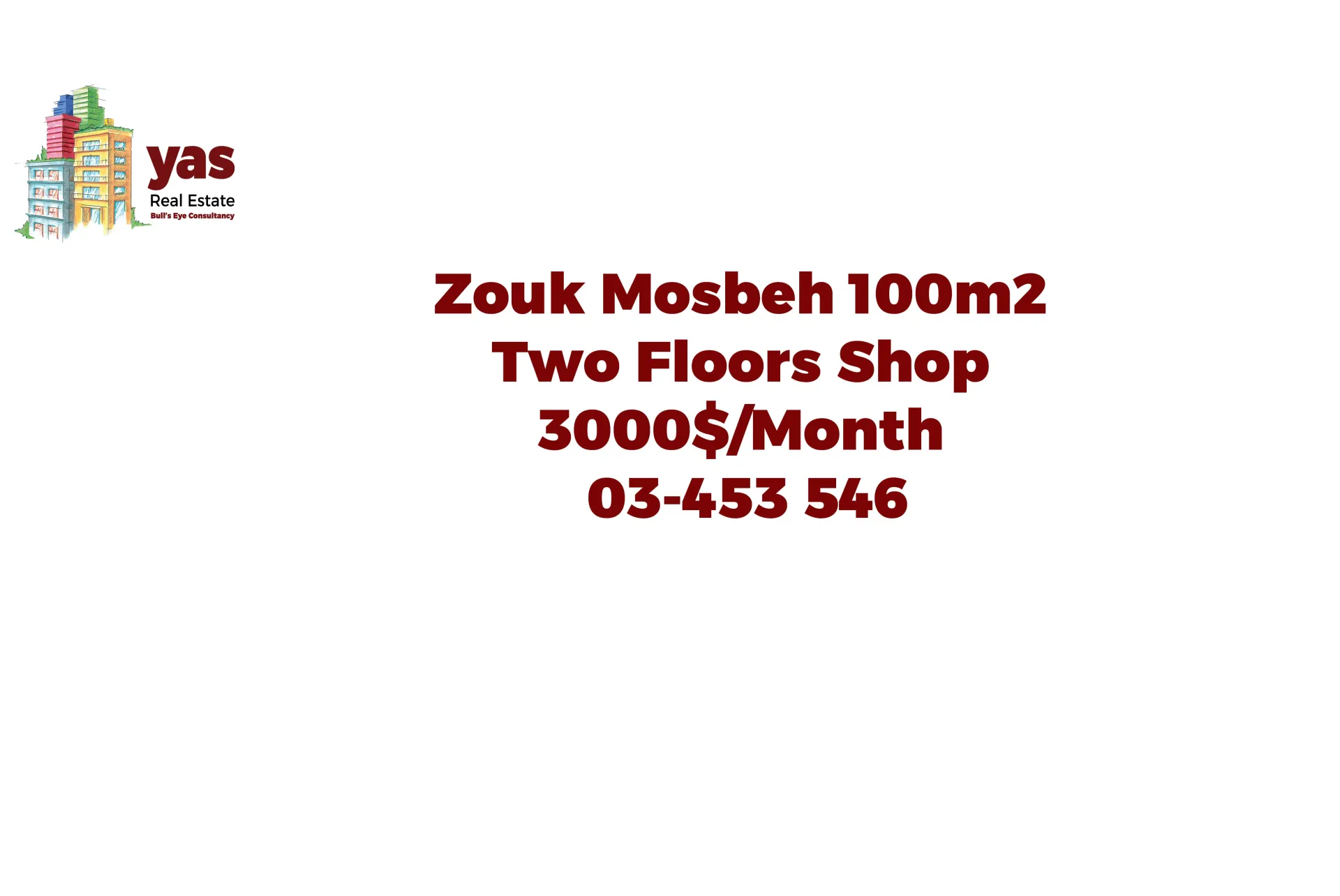Shop for Rent in Zouk Mosbeh