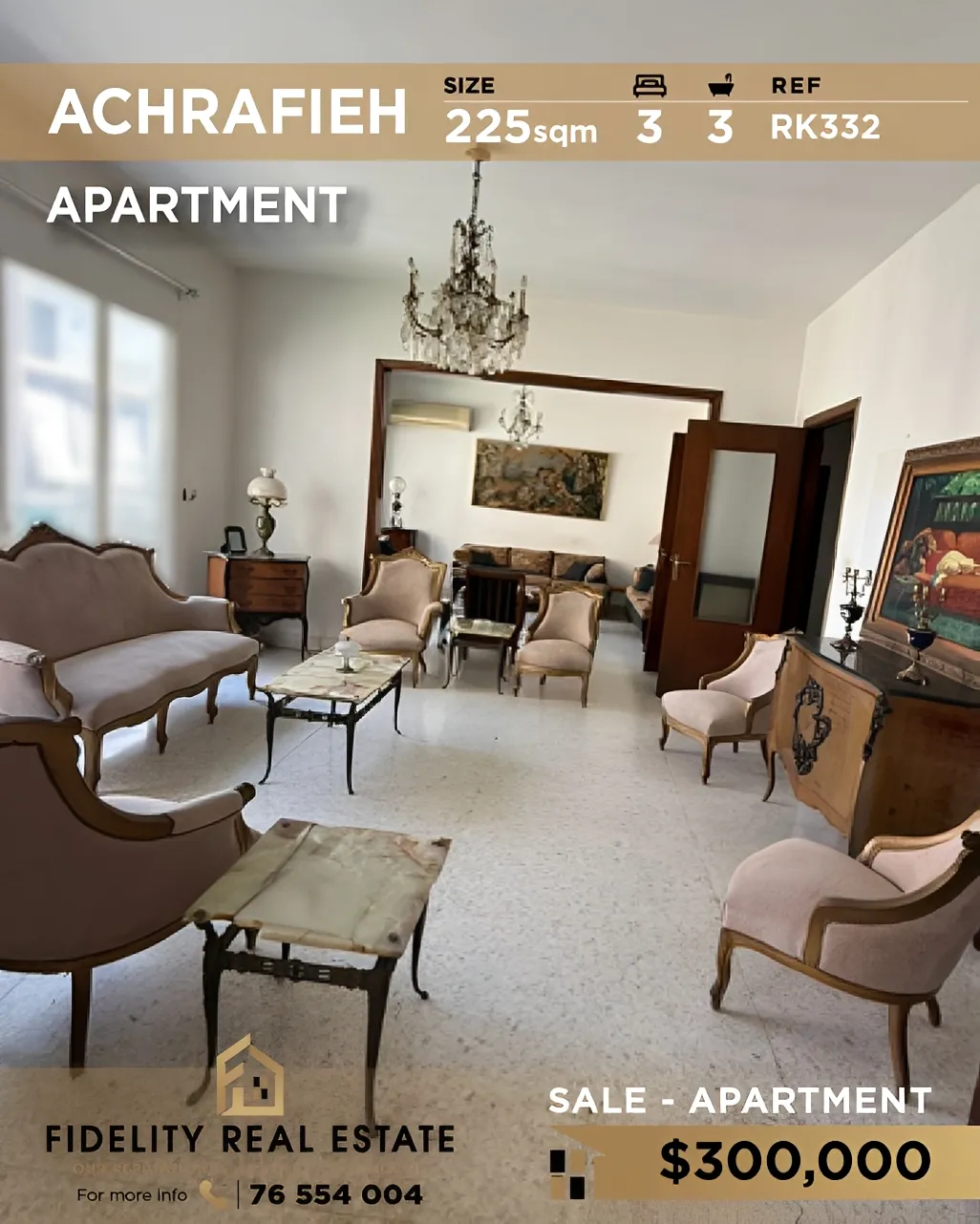 Apartment for sale in Achrafieh