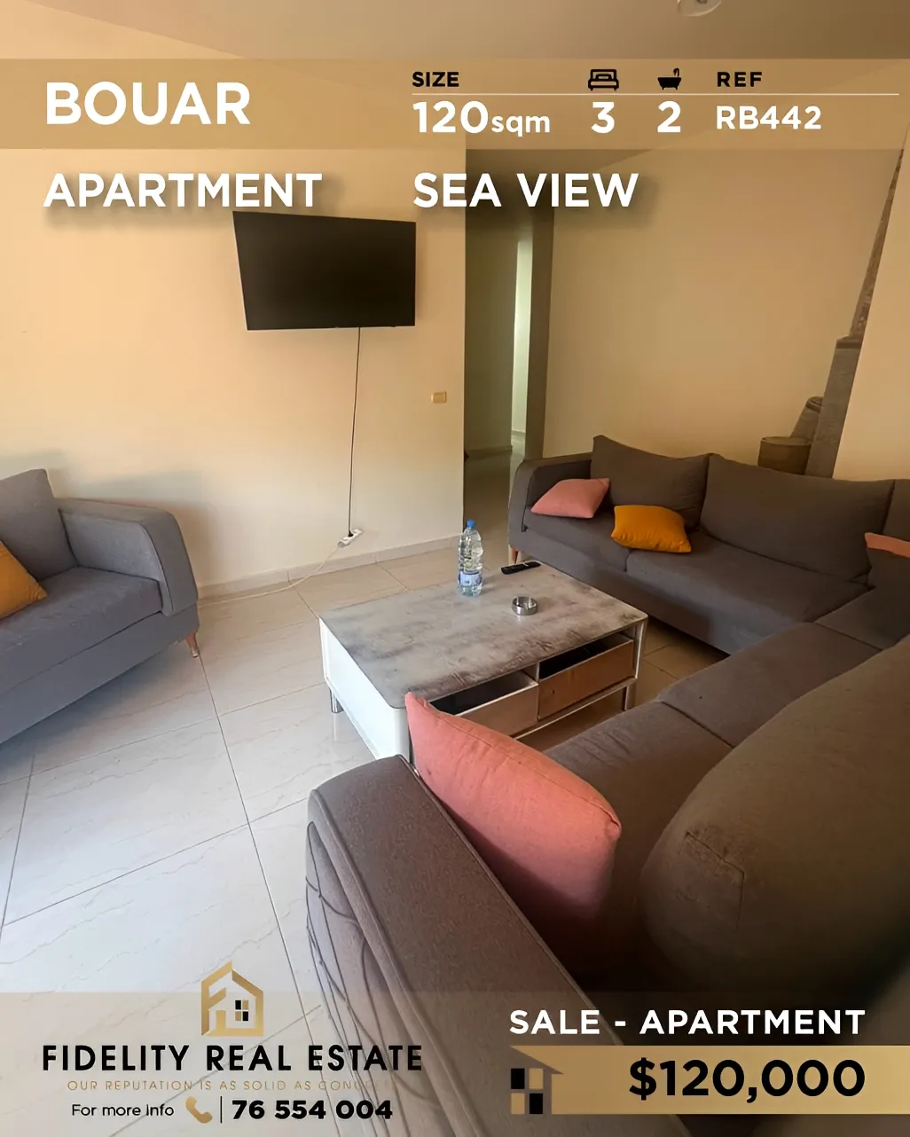 Apartment for sale in Bouar, Lebanon