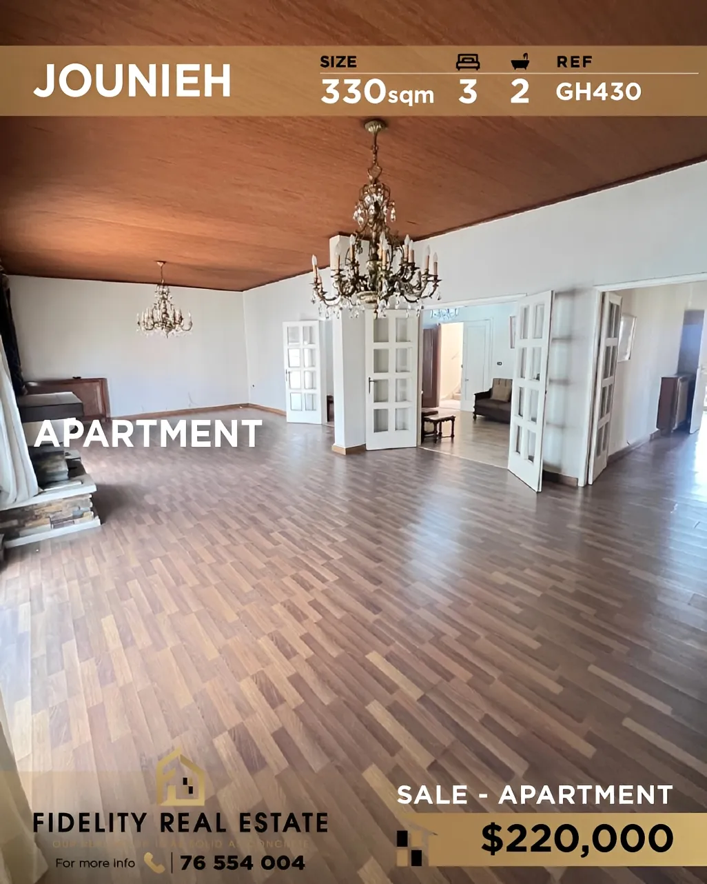 Apartment for sale in Jounieh, Lebanon - 3 bed, 2 bath