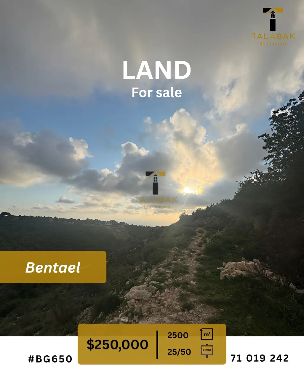 Residential Land for sale in Bentael, Lebanon