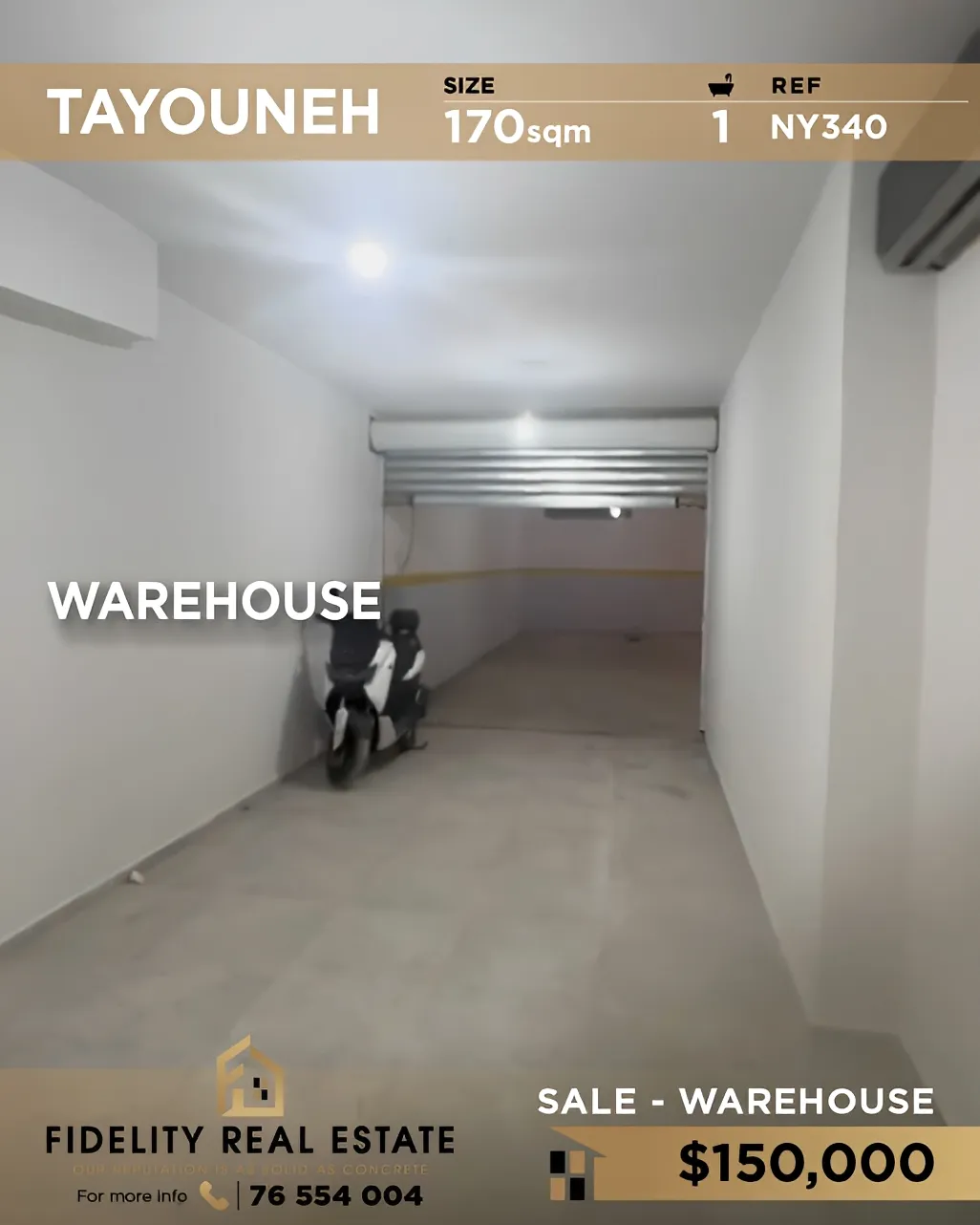 Warehouse for sale in Tayouneh, Beirut, Lebanon