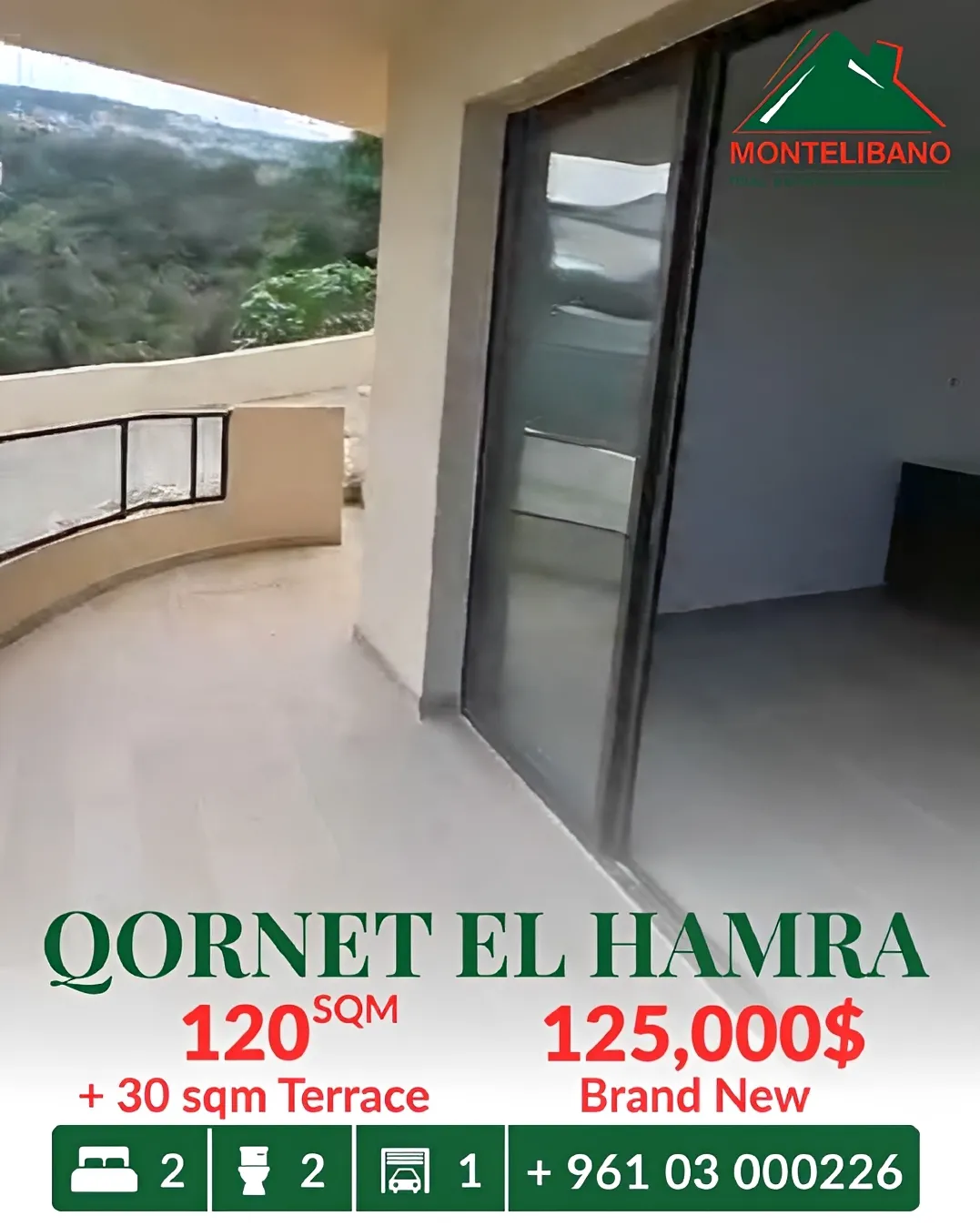 Apartment for sale in Qornet El Hamra