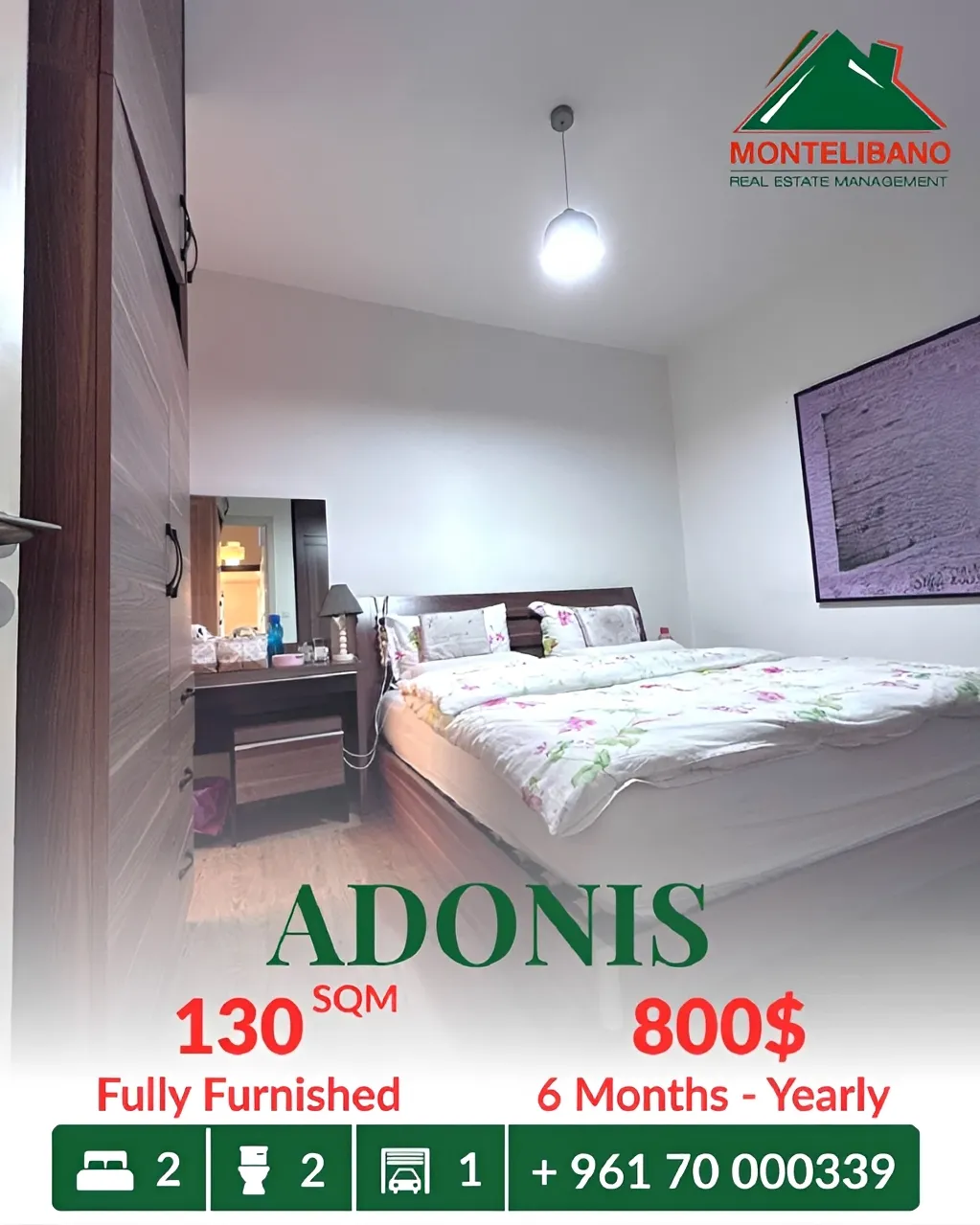 Apartment for rent in Adonis, Lebanon