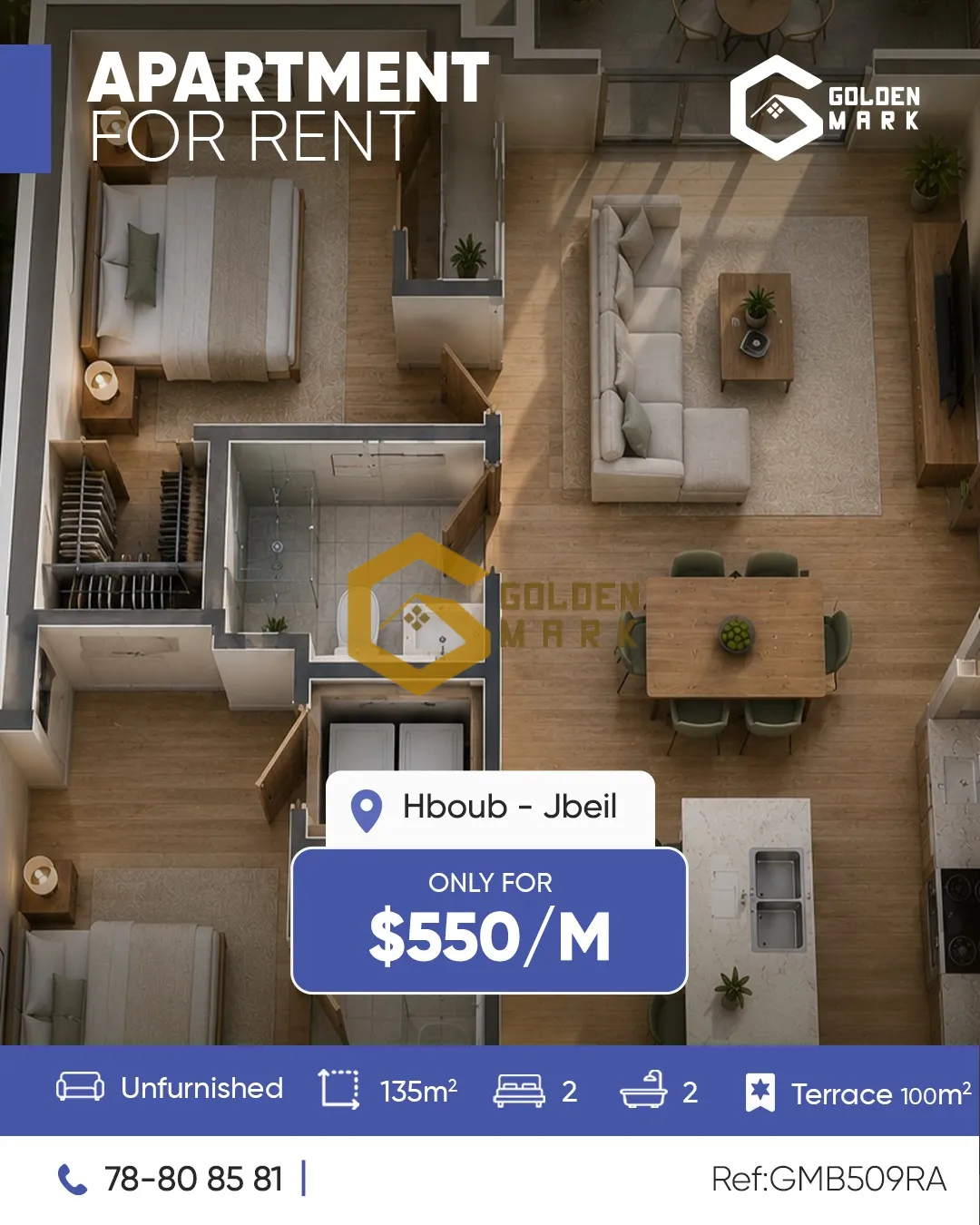 Apartment for Rent in Habboub