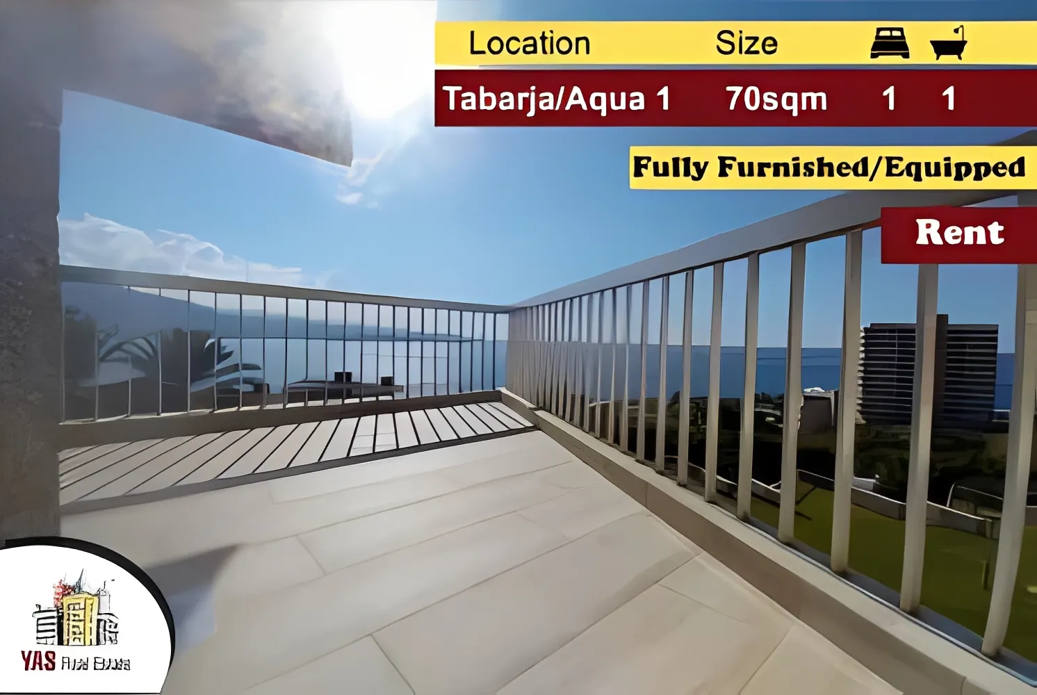 Chalet for rent in Tabarja - 1 bed, 1 bath