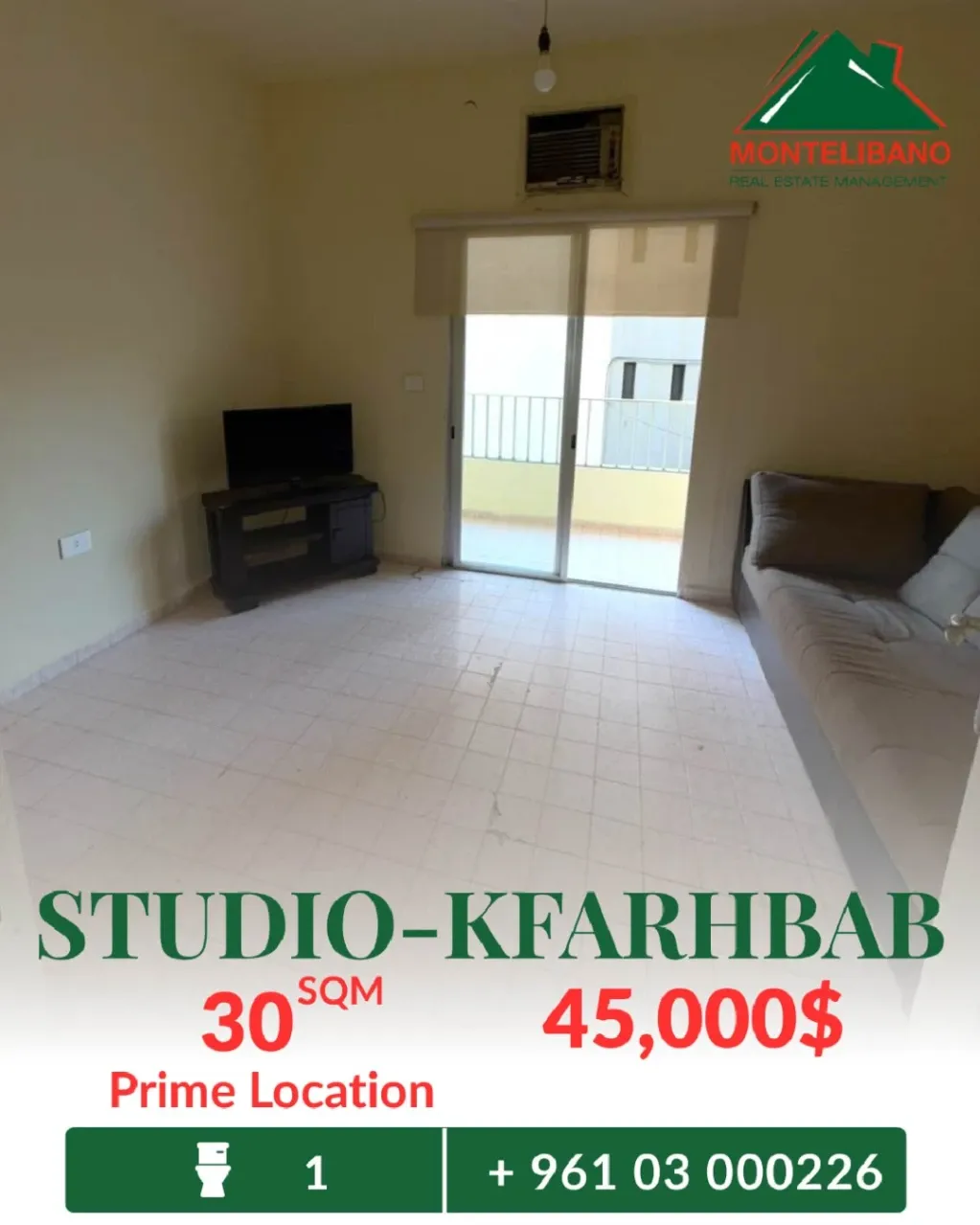 Studio for sale in Kfar Hbab, Lebanon