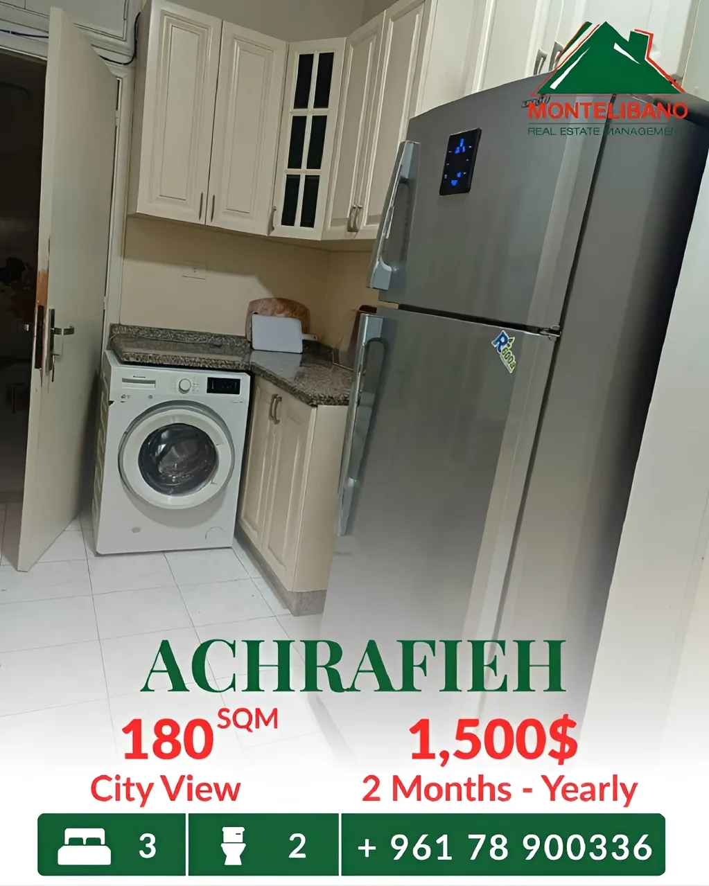 Apartment for rent in Achrafieh, Beirut, Lebanon