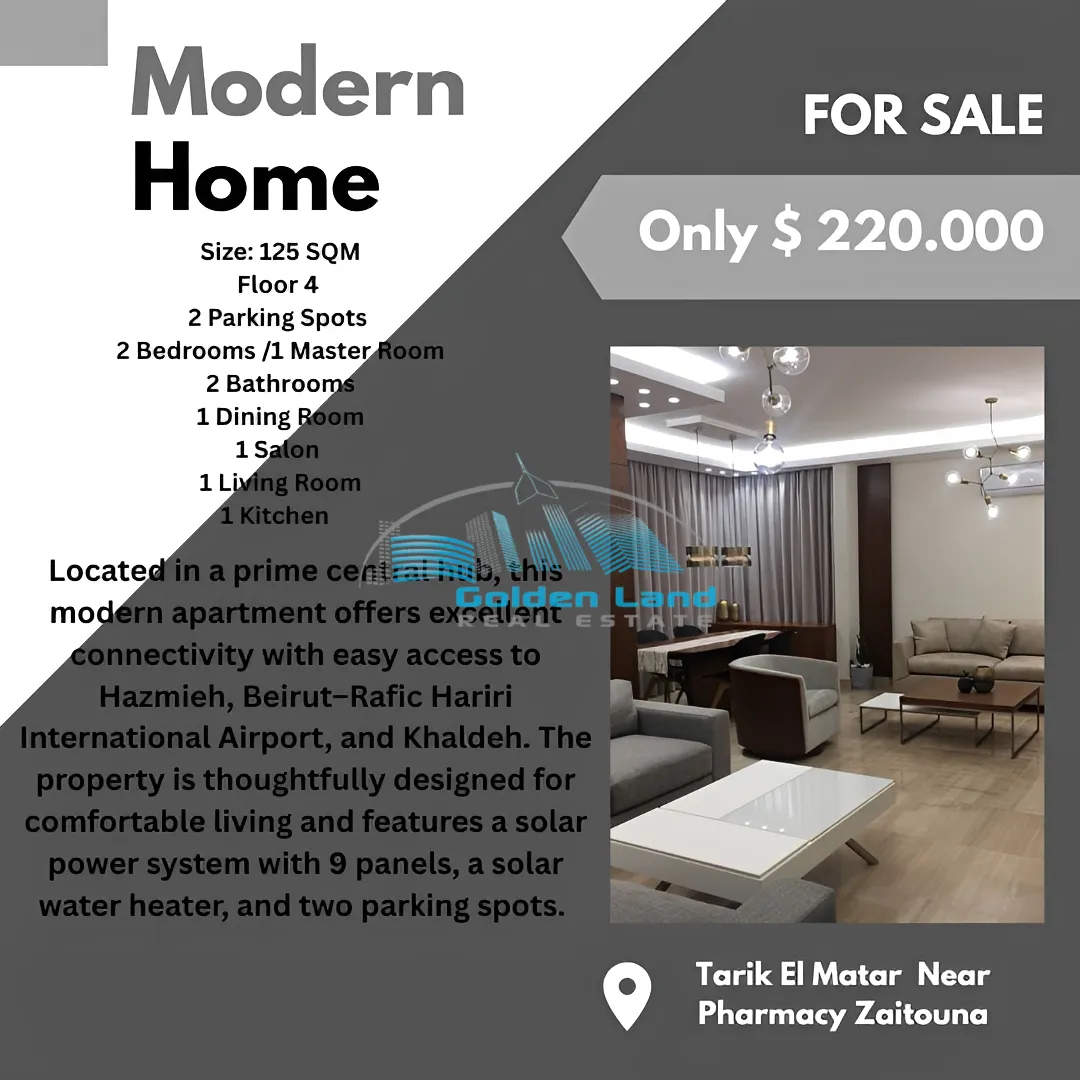 Apartment for Sale in Haret Hreik - 2 bed, 2 bath