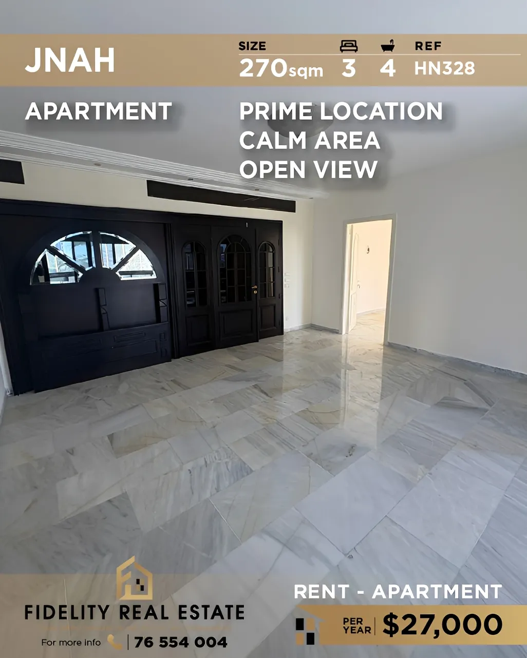 Apartment for rent in Jnah, Lebanon