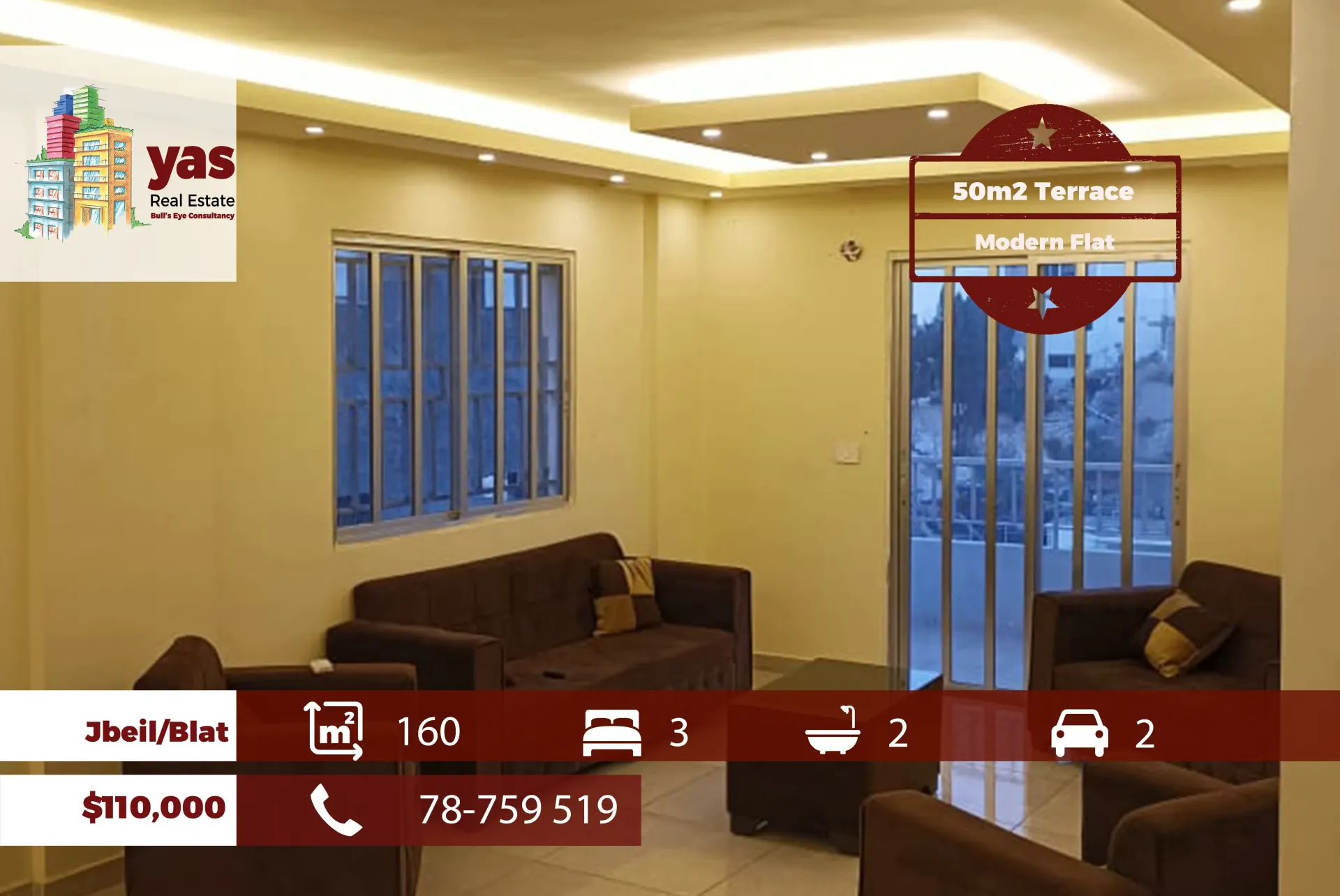 Apartment for Sale in Blat - 2 bed, 3 bath
