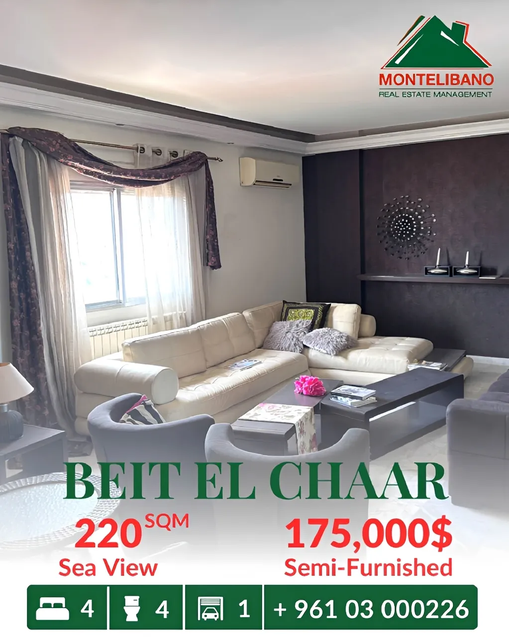 Apartment for sale in Beit El Chaar, Lebanon