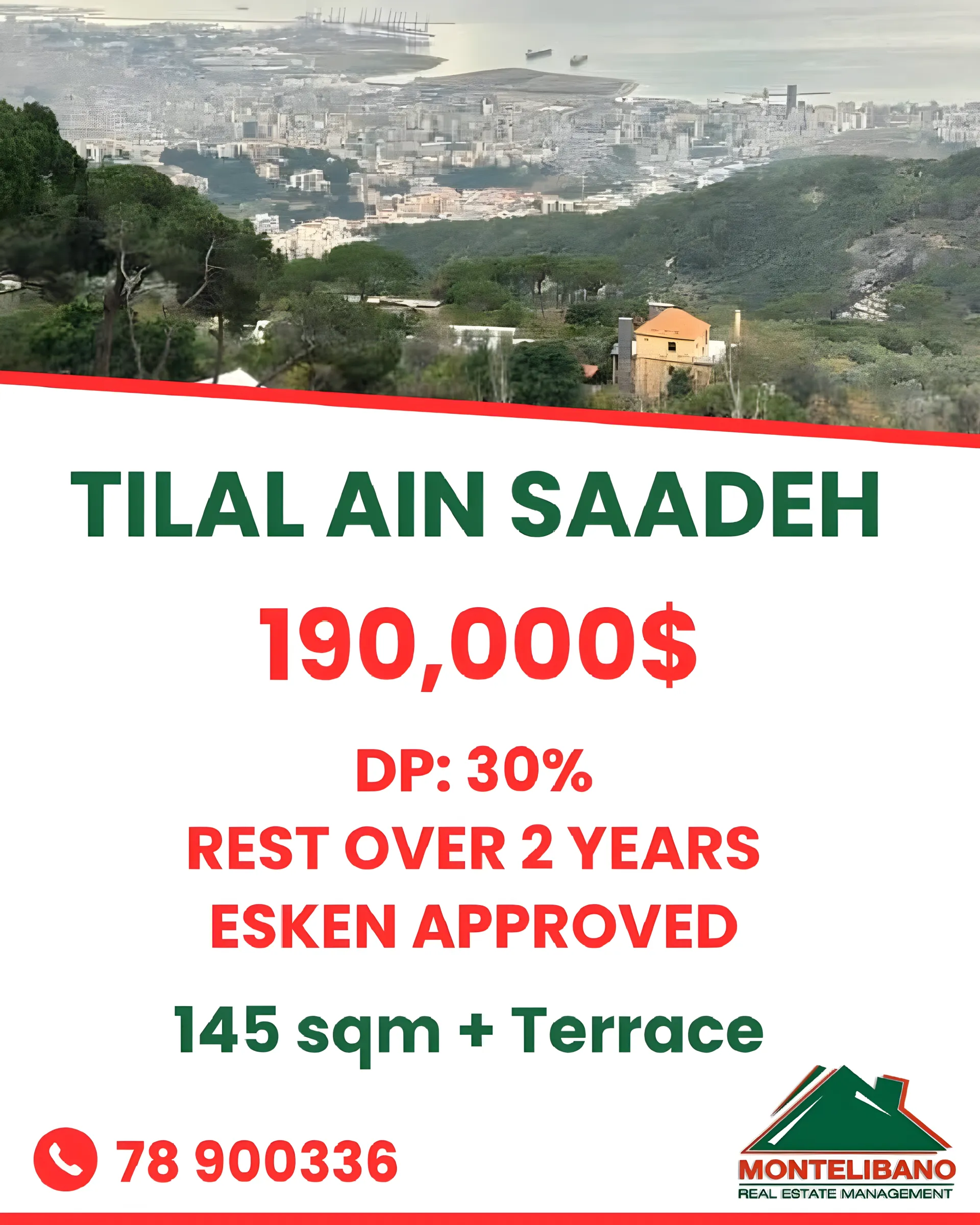 Apartment for sale in Tilal Ain Saadeh, Metn, Lebanon - 3 bed, 3 bath