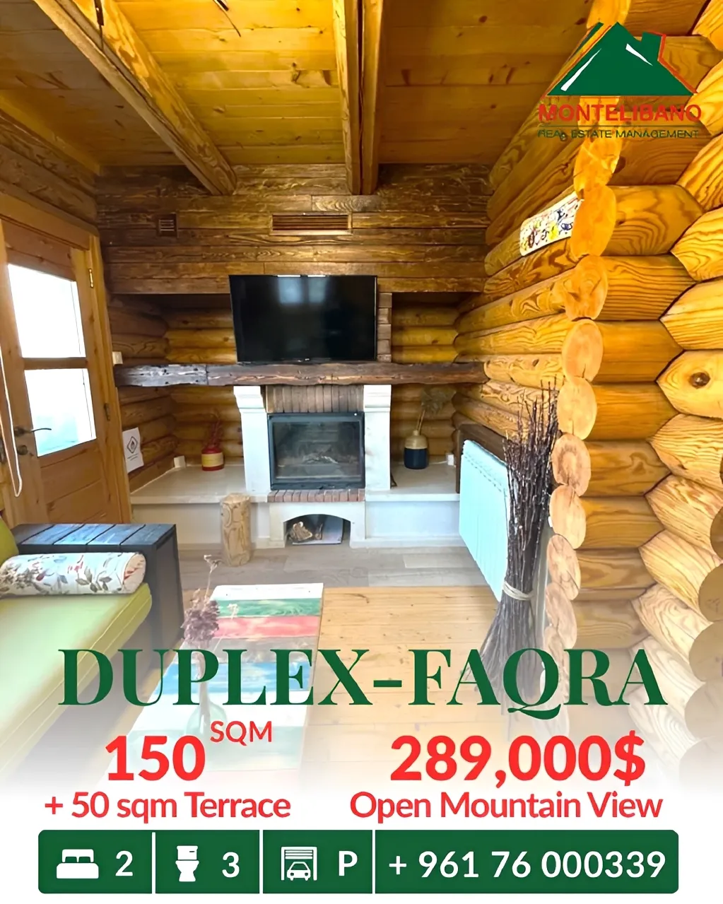 Duplex for sale in Faqra, Lebanon