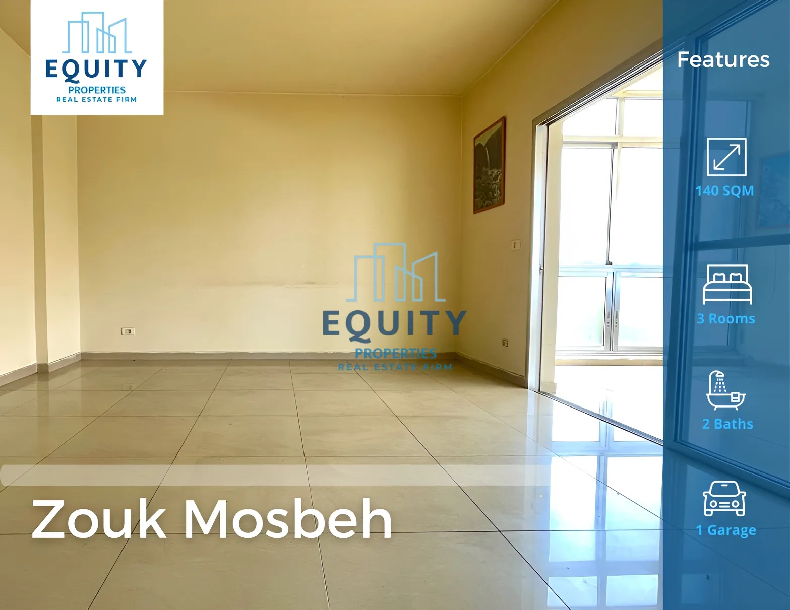 Apartment for sale in Zouk Mosbeh, Lebanon - 3 bed, 2 bath