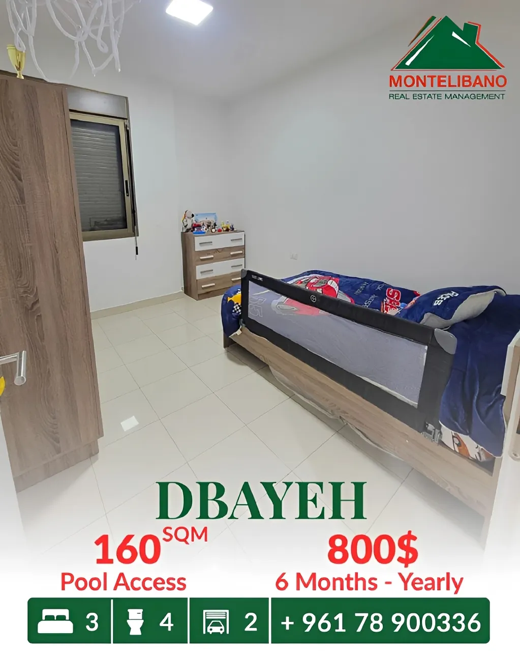 Apartment for rent in Dbayeh