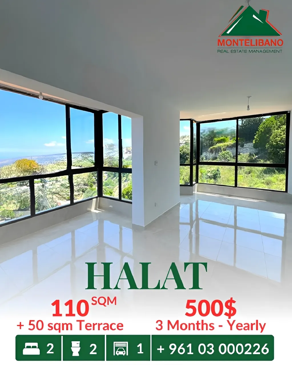 Apartment for rent in Halat, Lebanon