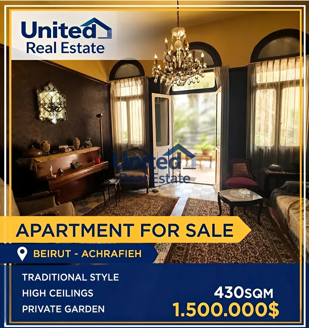 Apartment for sale in Achrafieh, beirut, lebanon