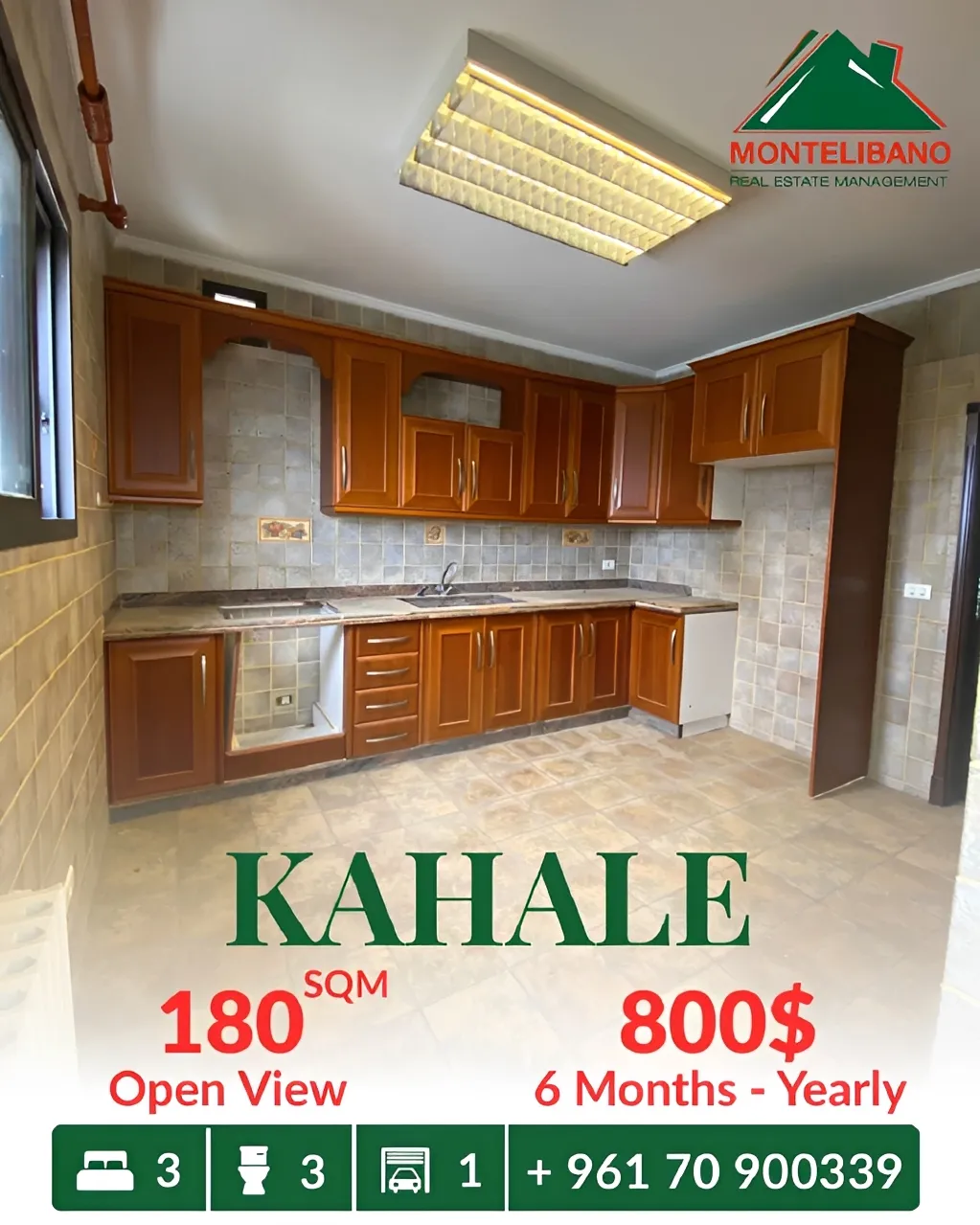 Apartment for rent in Kahale, Lebanon