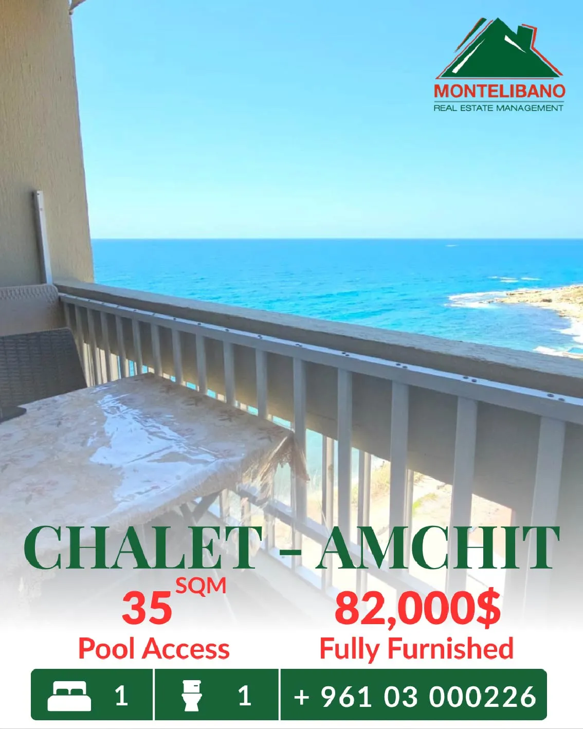 Chalet for sale in Aamchit, Lebanon
