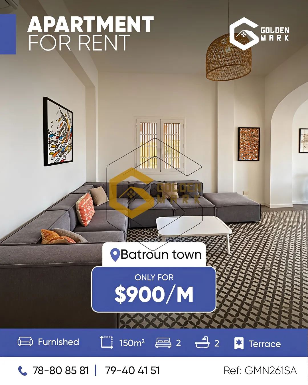 Apartment for Rent in Batroun