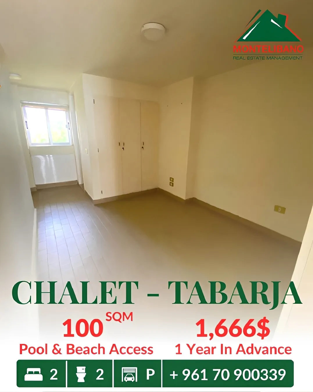 Chalet for rent in Tabarja, Lebanon