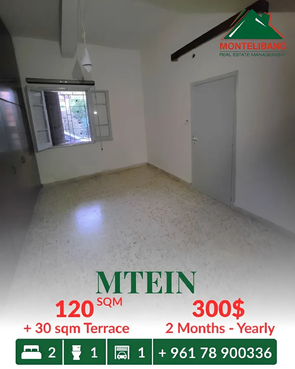 Apartment for rent in Mtein