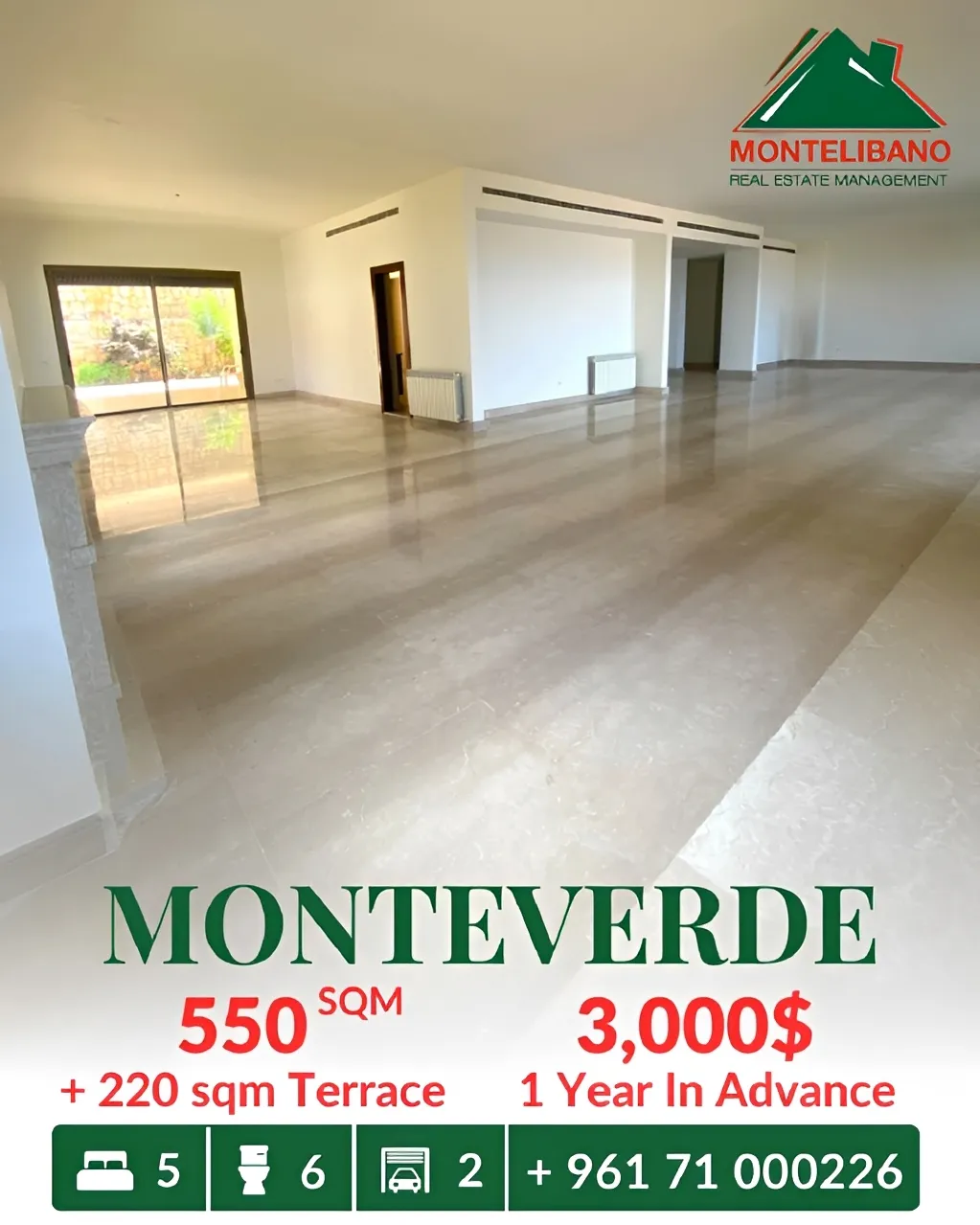 Apartment for rent in Monteverde Main Street، Lebanon - 5 bed, 6 bath