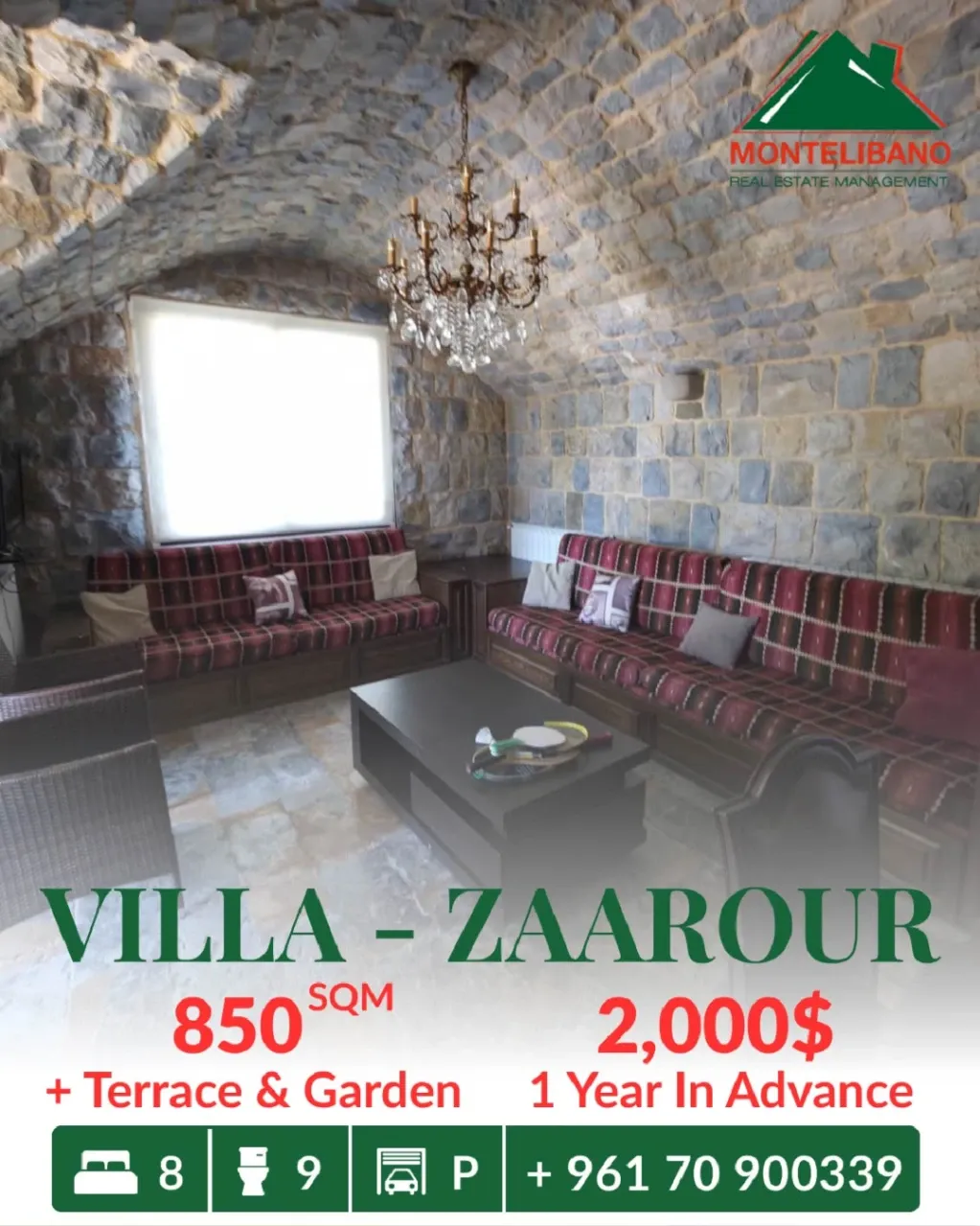 Villa for rent in Zaarour, Lebanon, Lebanon