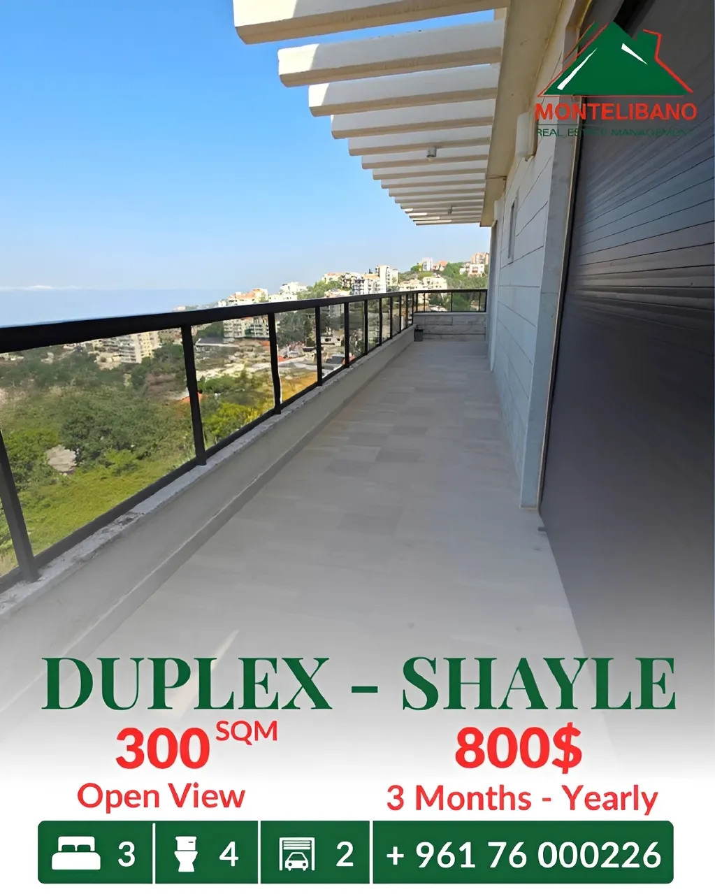 Duplex for rent in Sehayleh, Lebanon