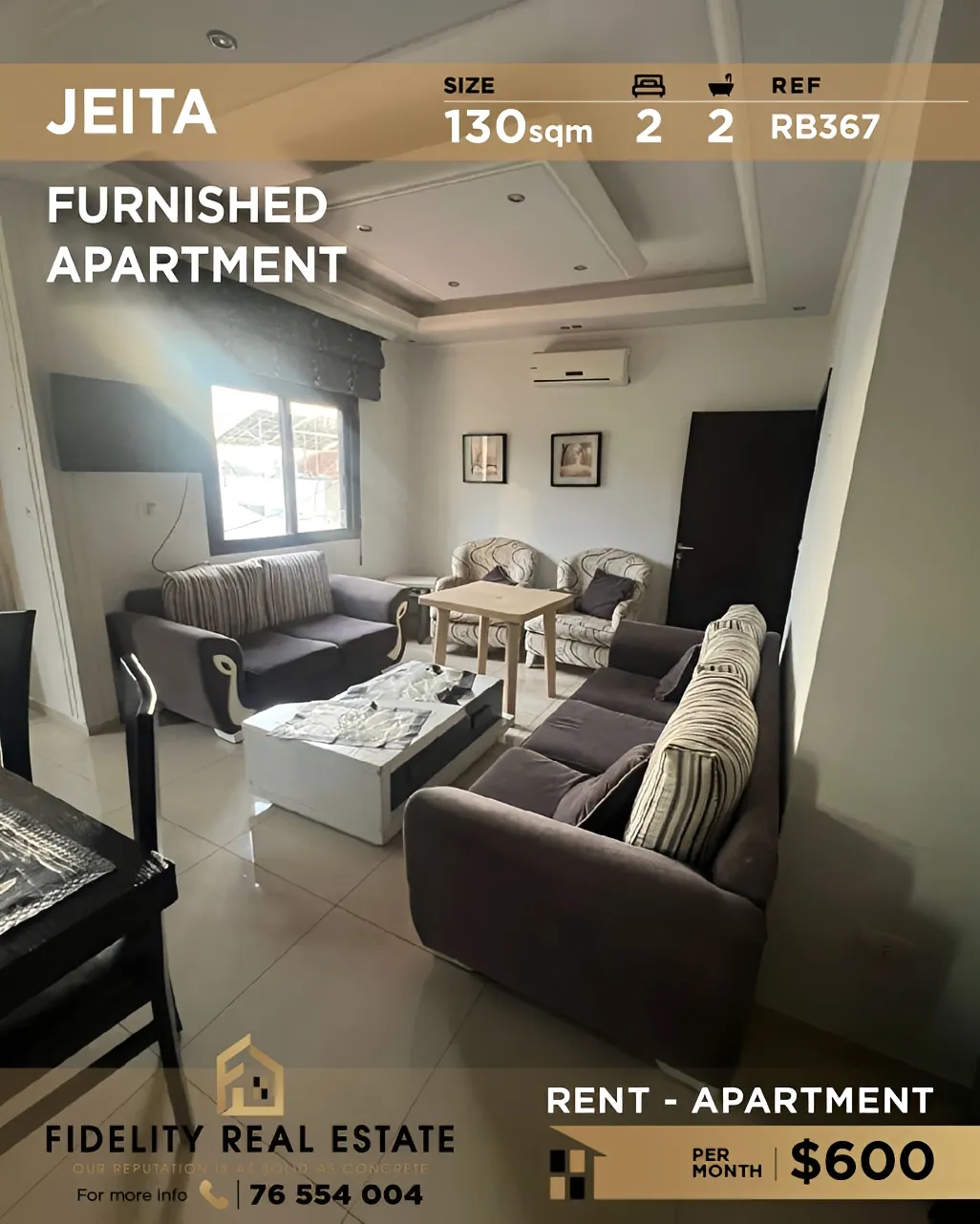 Apartment for rent in Jeita, Lebanon - 2 bed, 2 bath