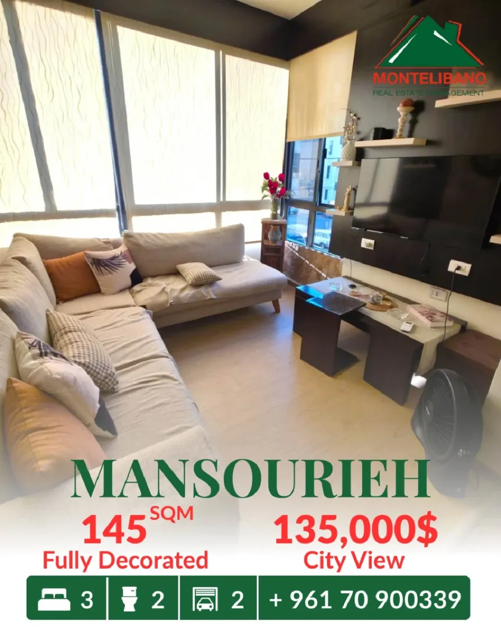 Apartment for sale in Mansourieh, Lebanon