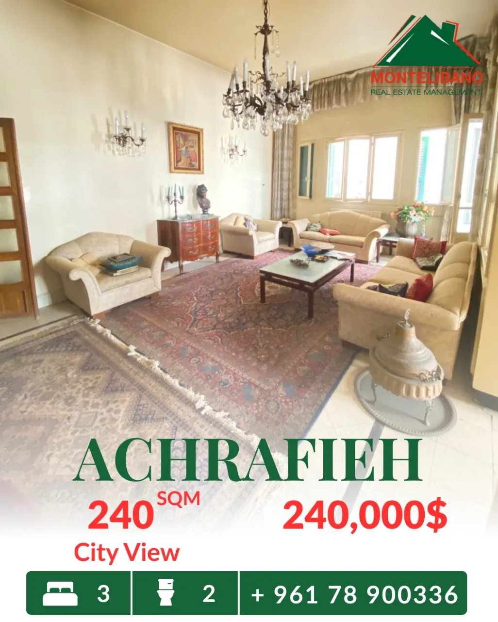 Apartment for sale in Achrafieh, Beirut, Lebanon