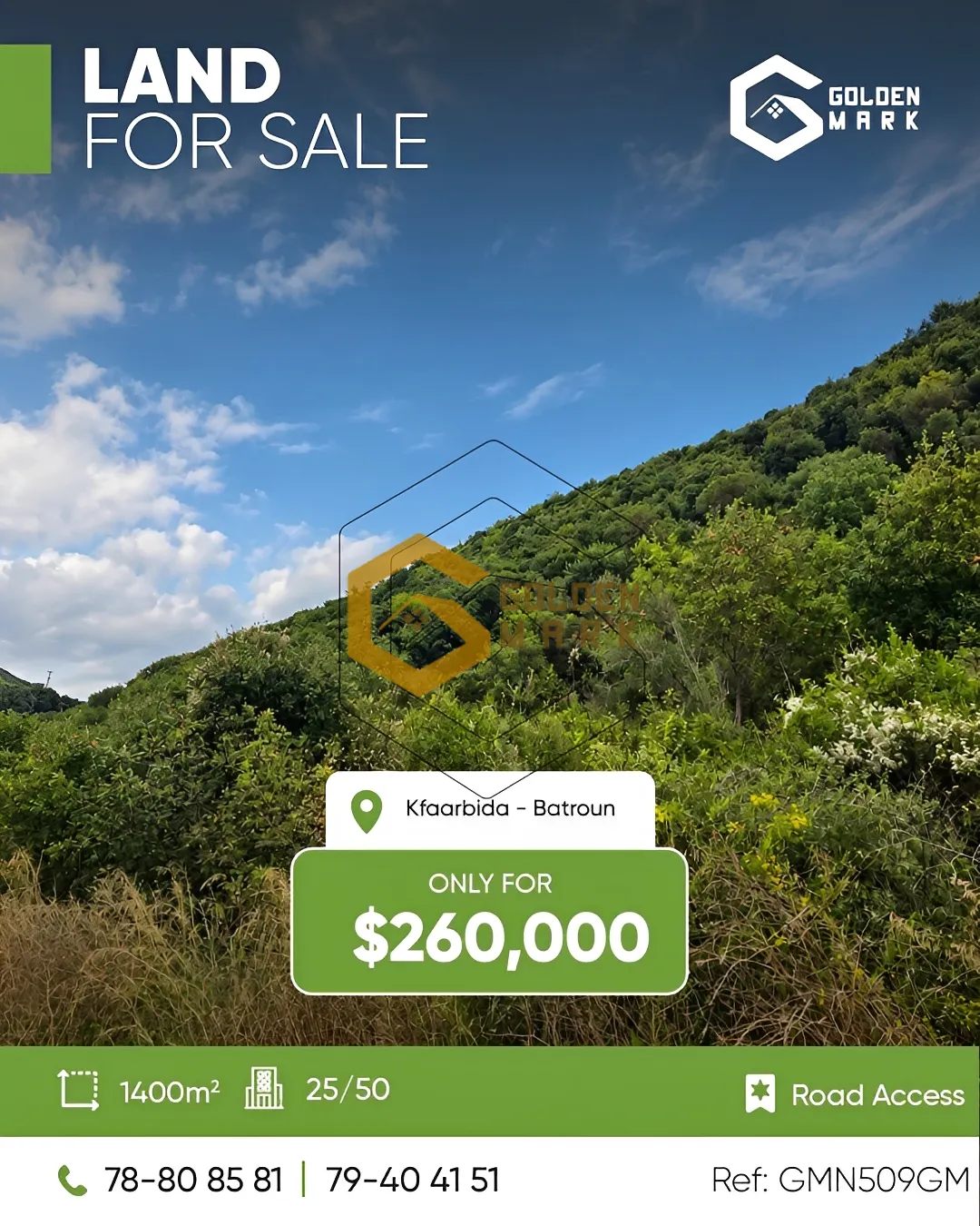 Land for Sale in Kfar Aabida