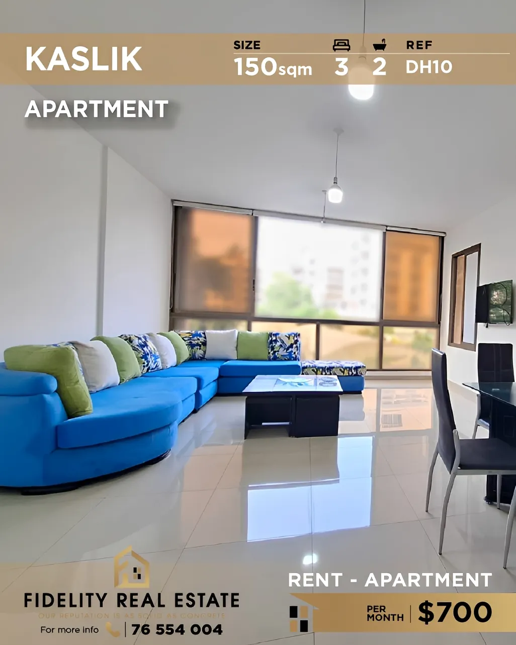 Apartment for rent in Kaslik, Lebanon - 3 bed, 2 bath