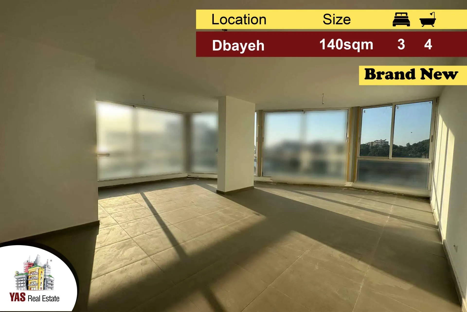Apartment for Sale in Dbayeh - 3 bed, 4 bath