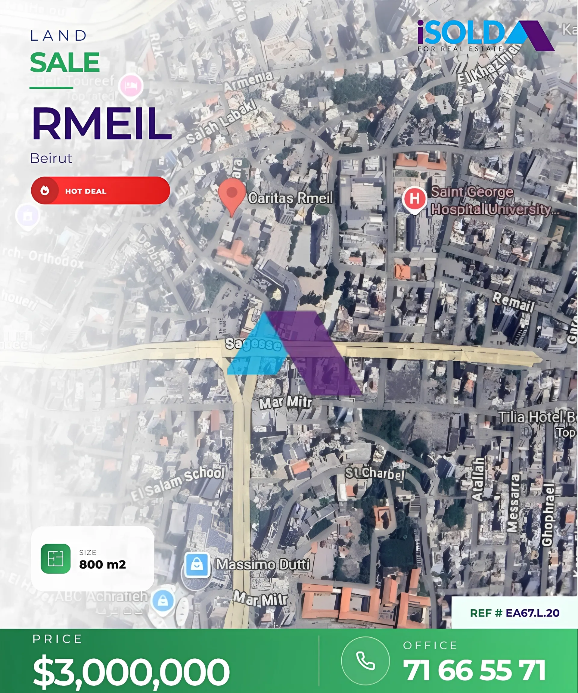 Land for sale in Rmeil, Beirut, Lebanon