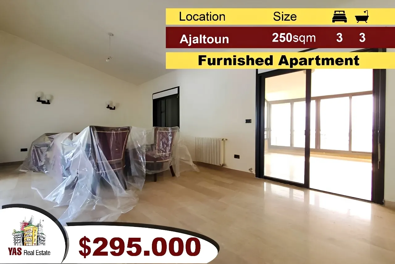 Apartment for Sale in Ajaltoun - 3 bed, 3 bath