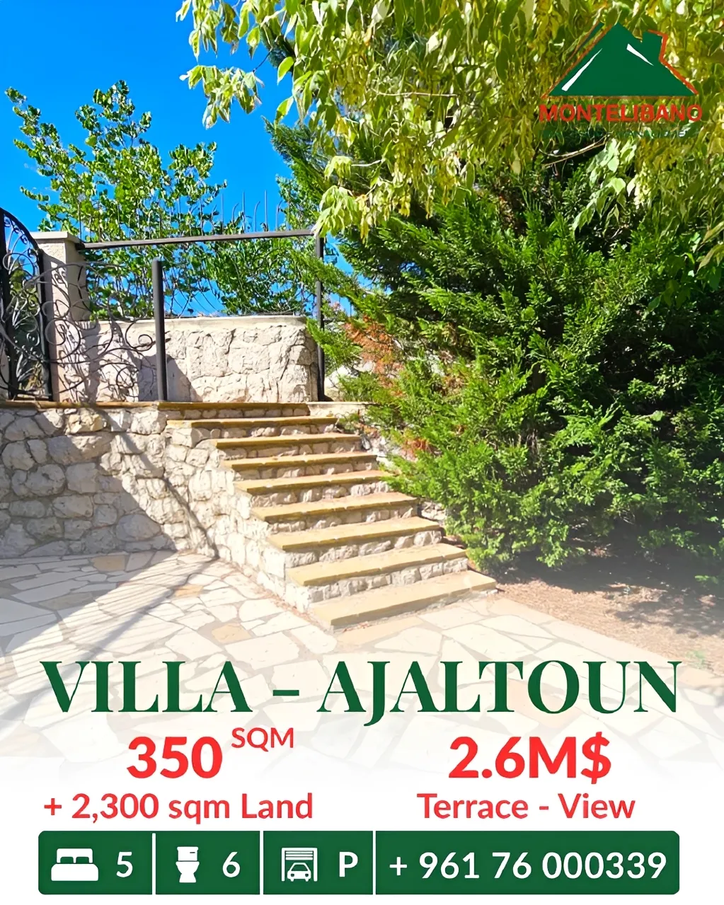 Villa for sale in Ajaltoun, Lebanon