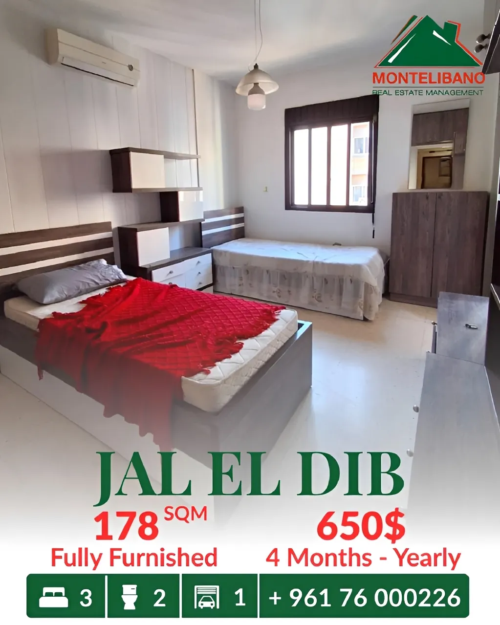 Apartment for rent in Jal El Dib, Lebanon