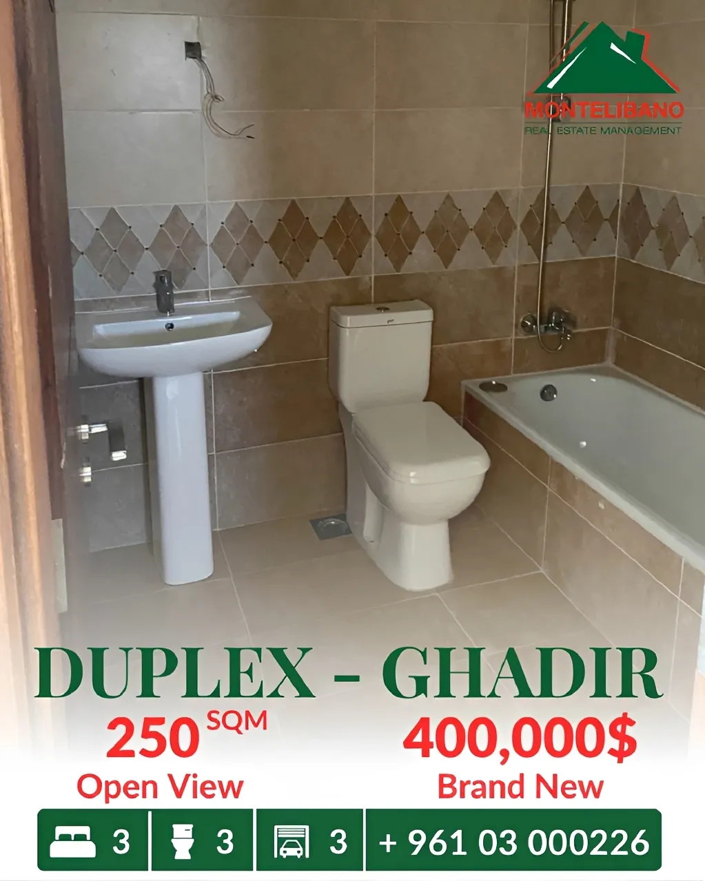 Duplex for sale in Ghadir, Lebanon