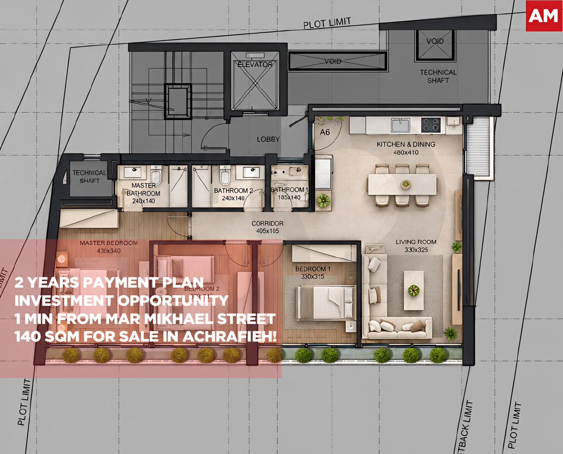 Apartment for Sale in Achrafieh