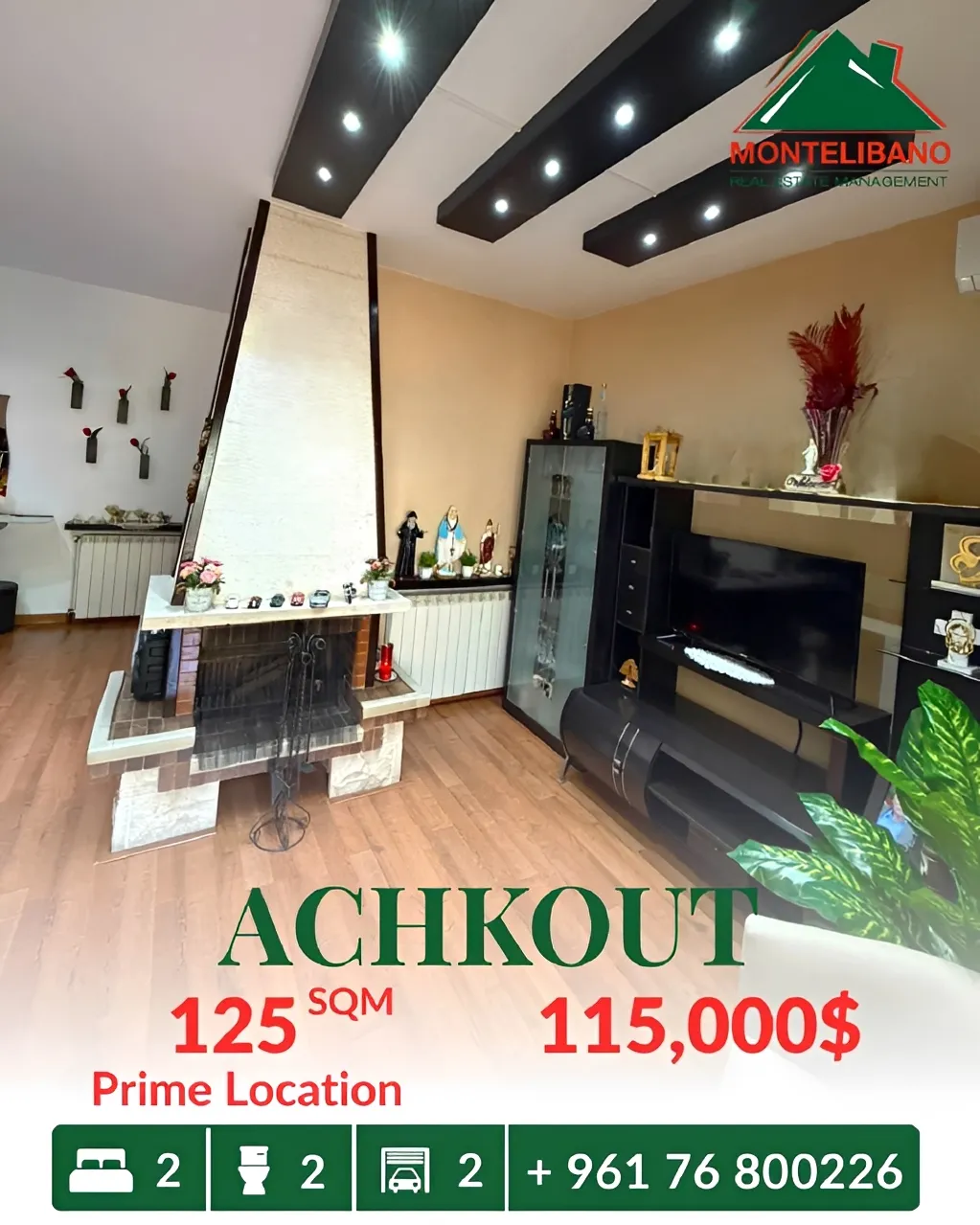 Apartment for sale in Ashqout, Lebanon - 2 bed, 2 bath